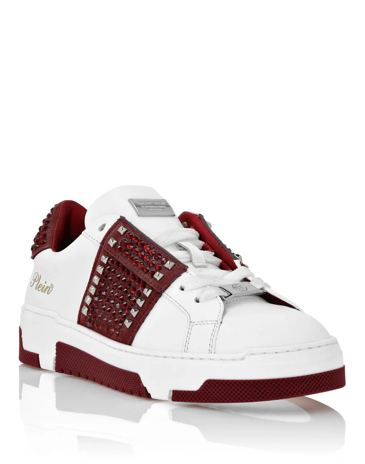 Low Top Sneakers Strass Studs, цвет: Красный