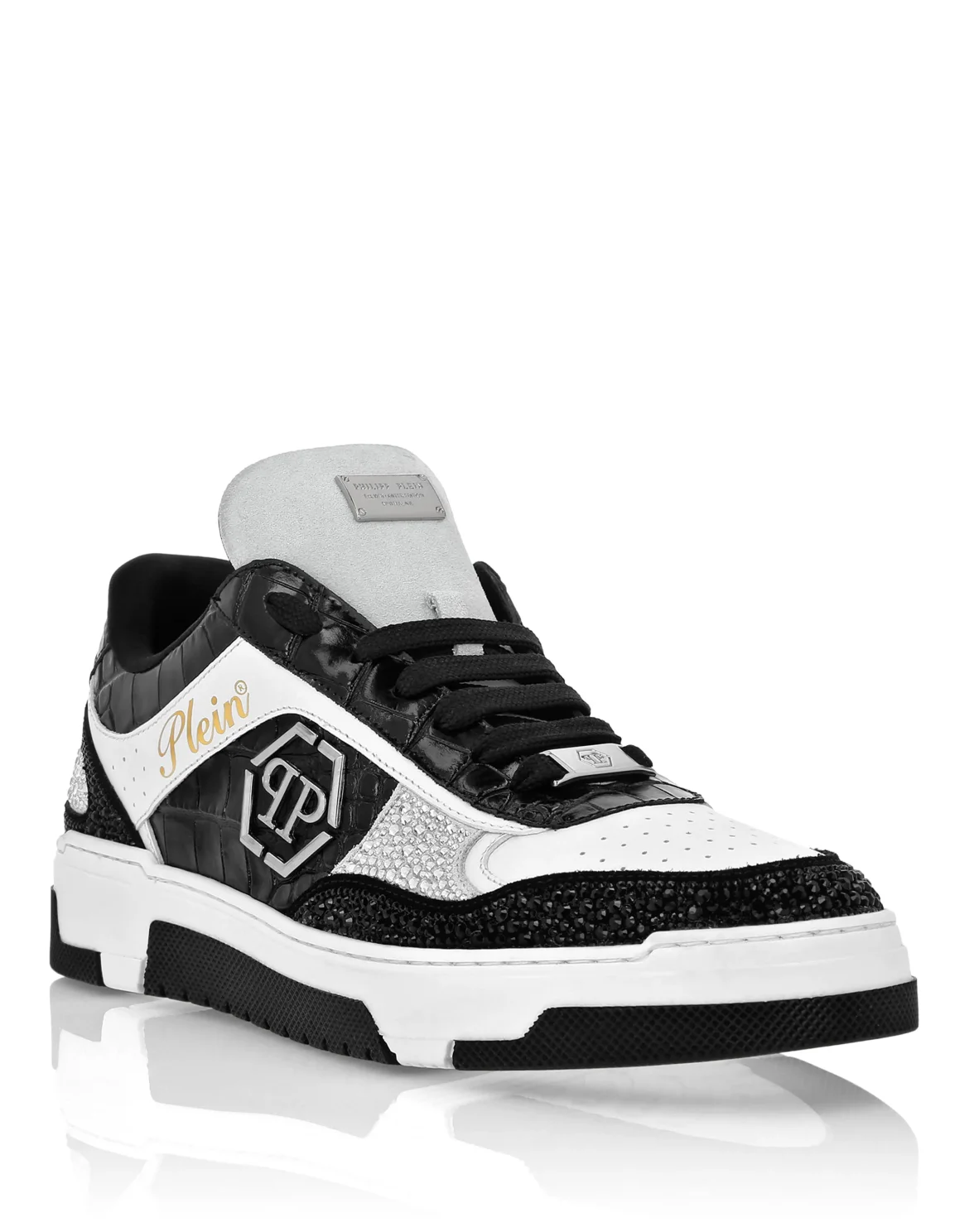 Low Top Sneakers Mix Strass Cocco, цвет: Черный