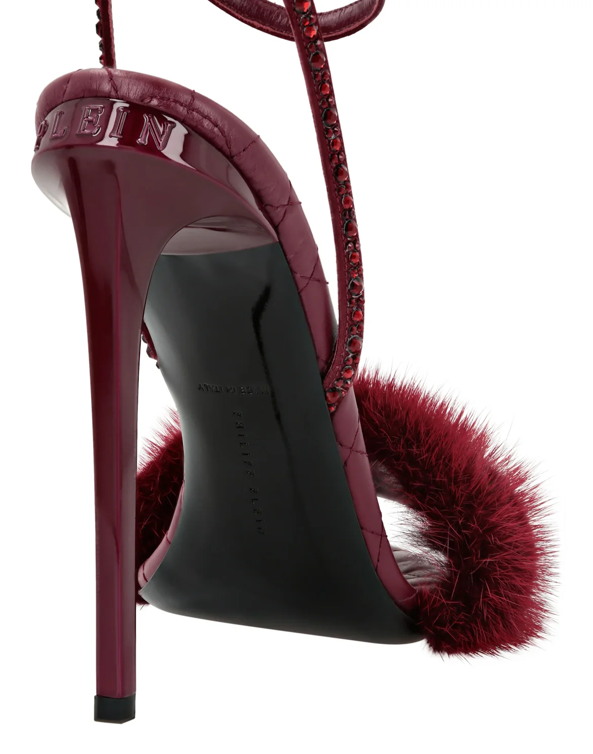 Fur and Strass High Heels 12, цвет: Красный
