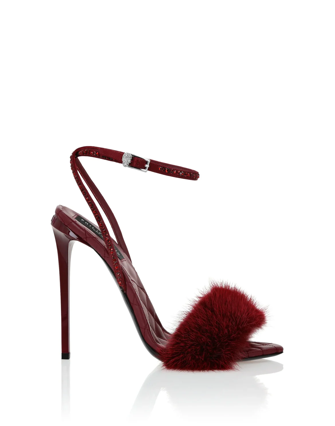 Fur and Strass High Heels 12, цвет: Красный