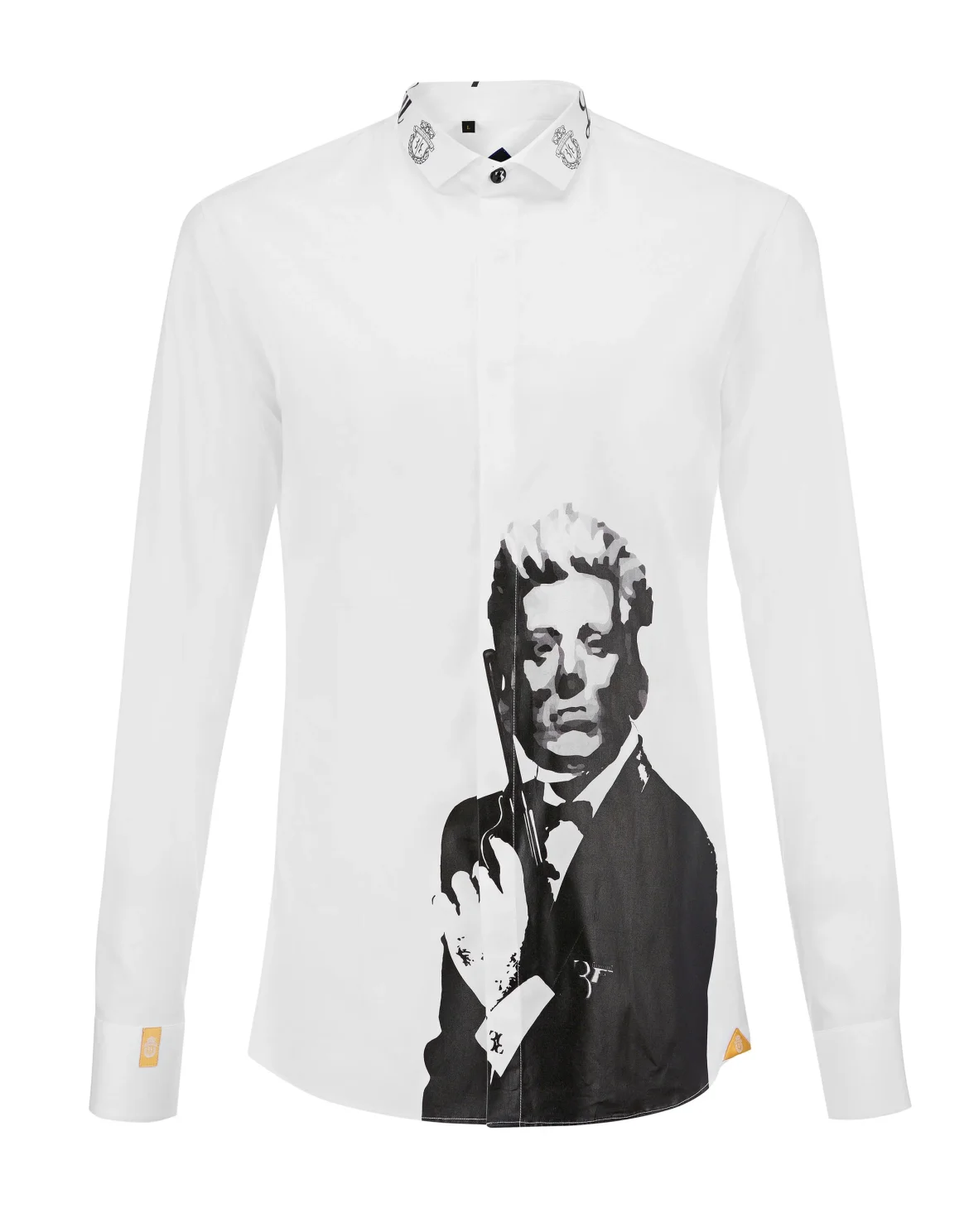 Shirt Crystal cut LS "Cyprien", цвет: Белый