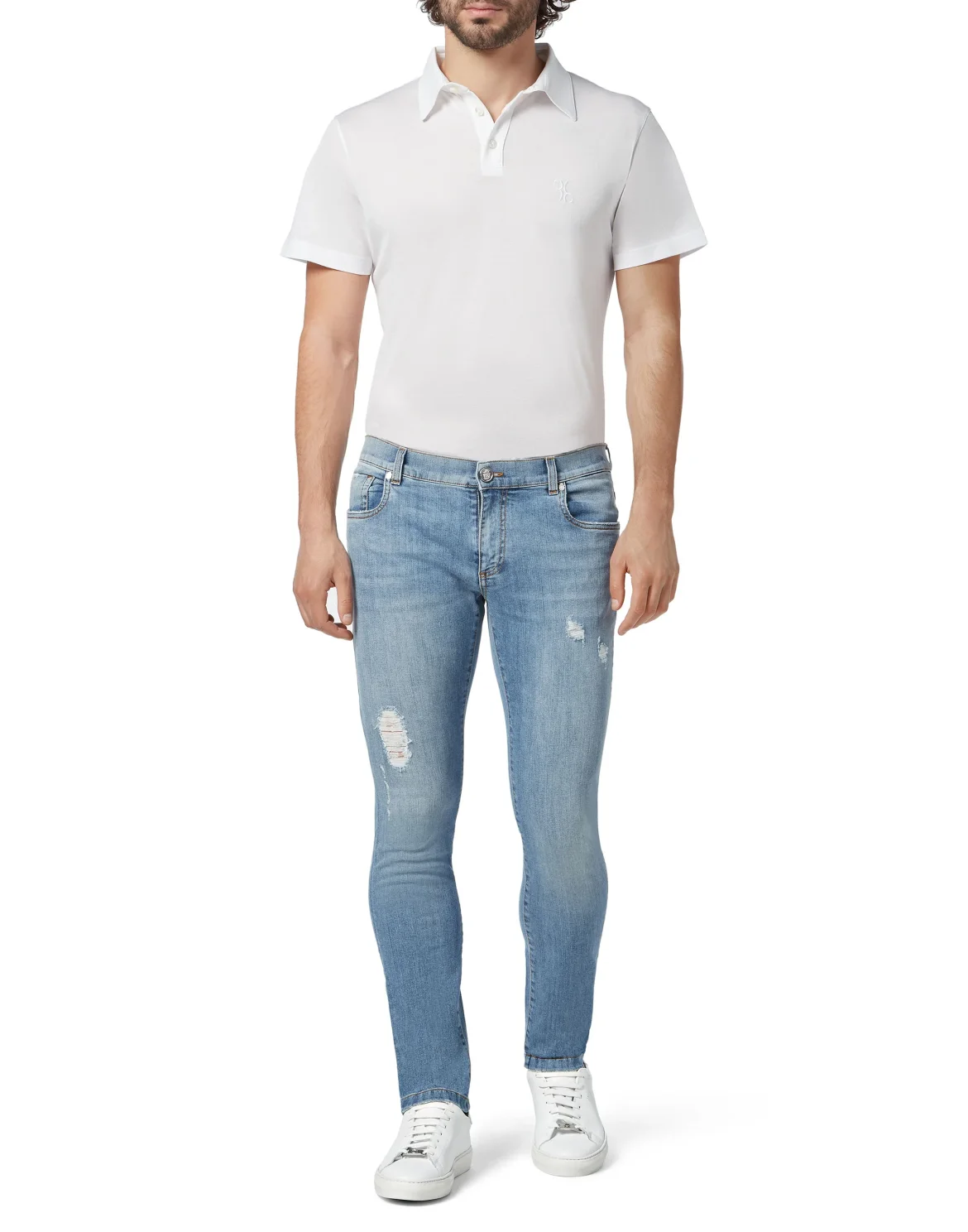Super slim fit Baroque, цвет: Голубой
