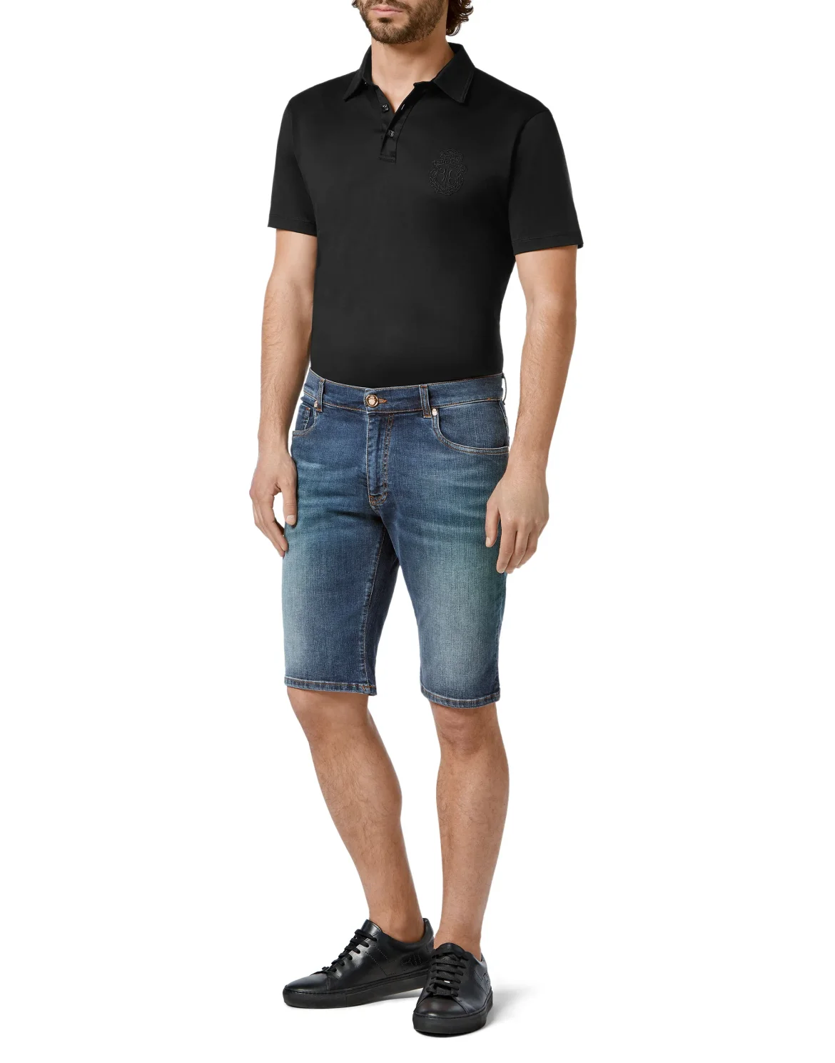 Bermuda Super Straight Cut Crest, цвет: Синий