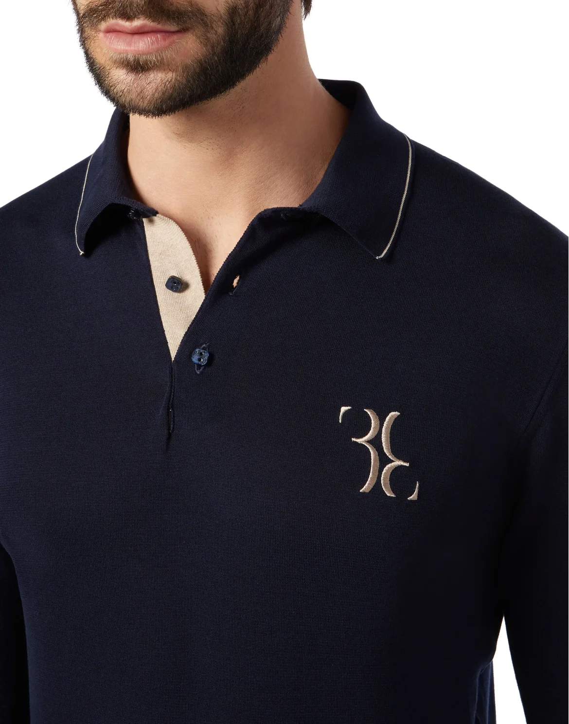 Pullover Polo-Neck LS Double B, цвет: Синий