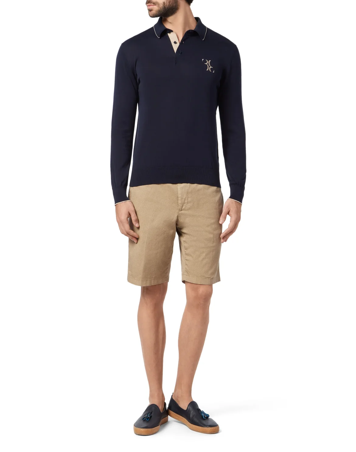 Pullover Polo-Neck LS Double B, цвет: Синий