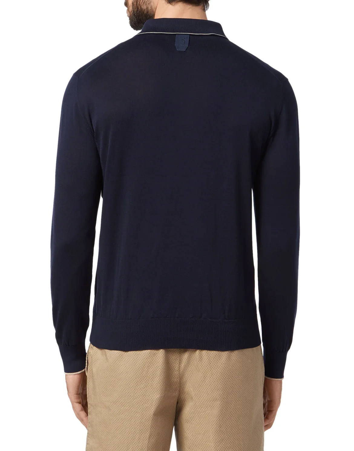 Pullover Polo-Neck LS Double B, цвет: Синий