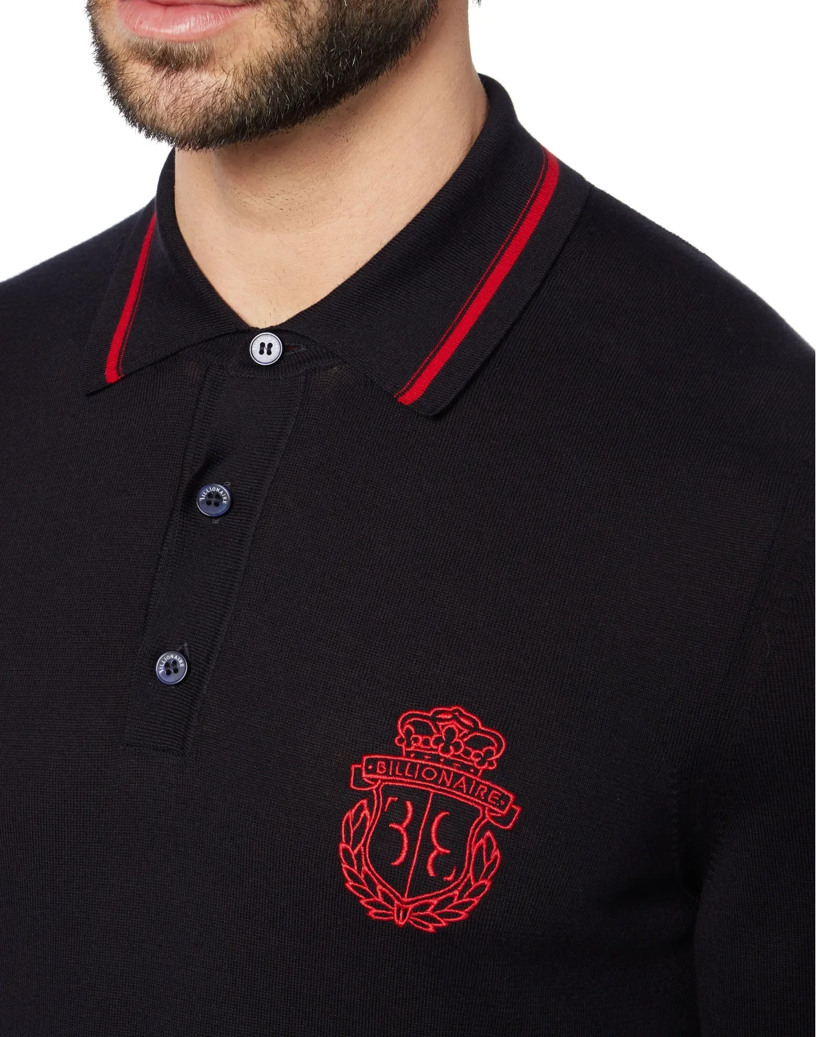 Pullover Polo-Neck LS Double B, цвет: Синий
