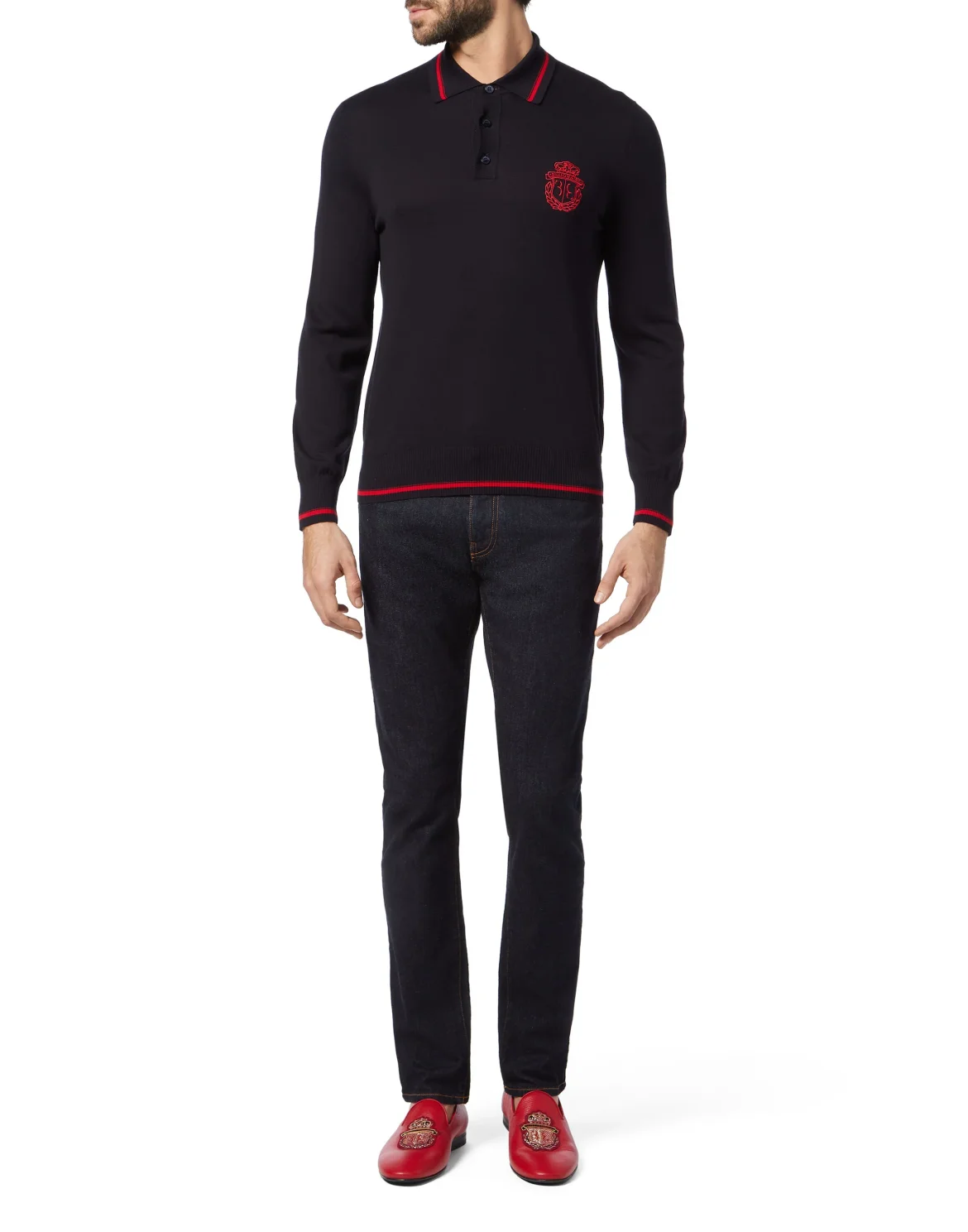 Pullover Polo-Neck LS Double B, цвет: Синий