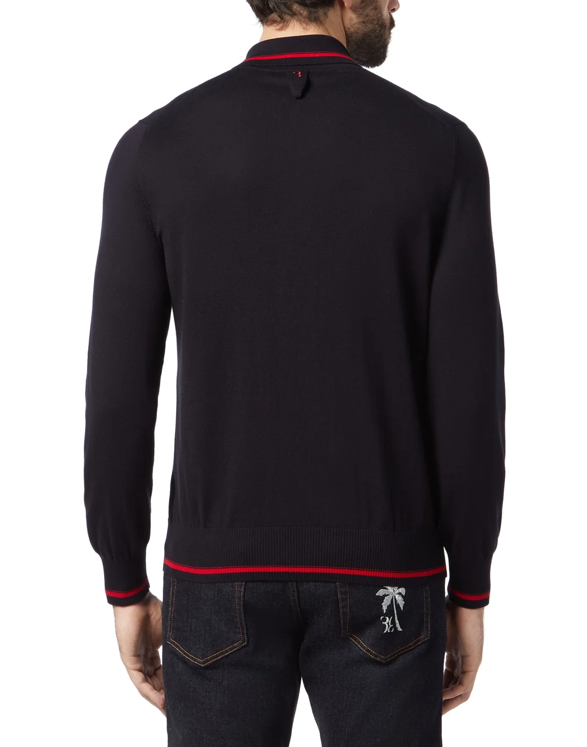Pullover Polo-Neck LS Double B, цвет: Синий