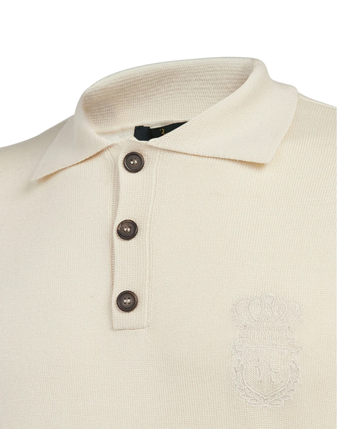 Pullover Polo-Neck SS Crest, цвет: Бежевый