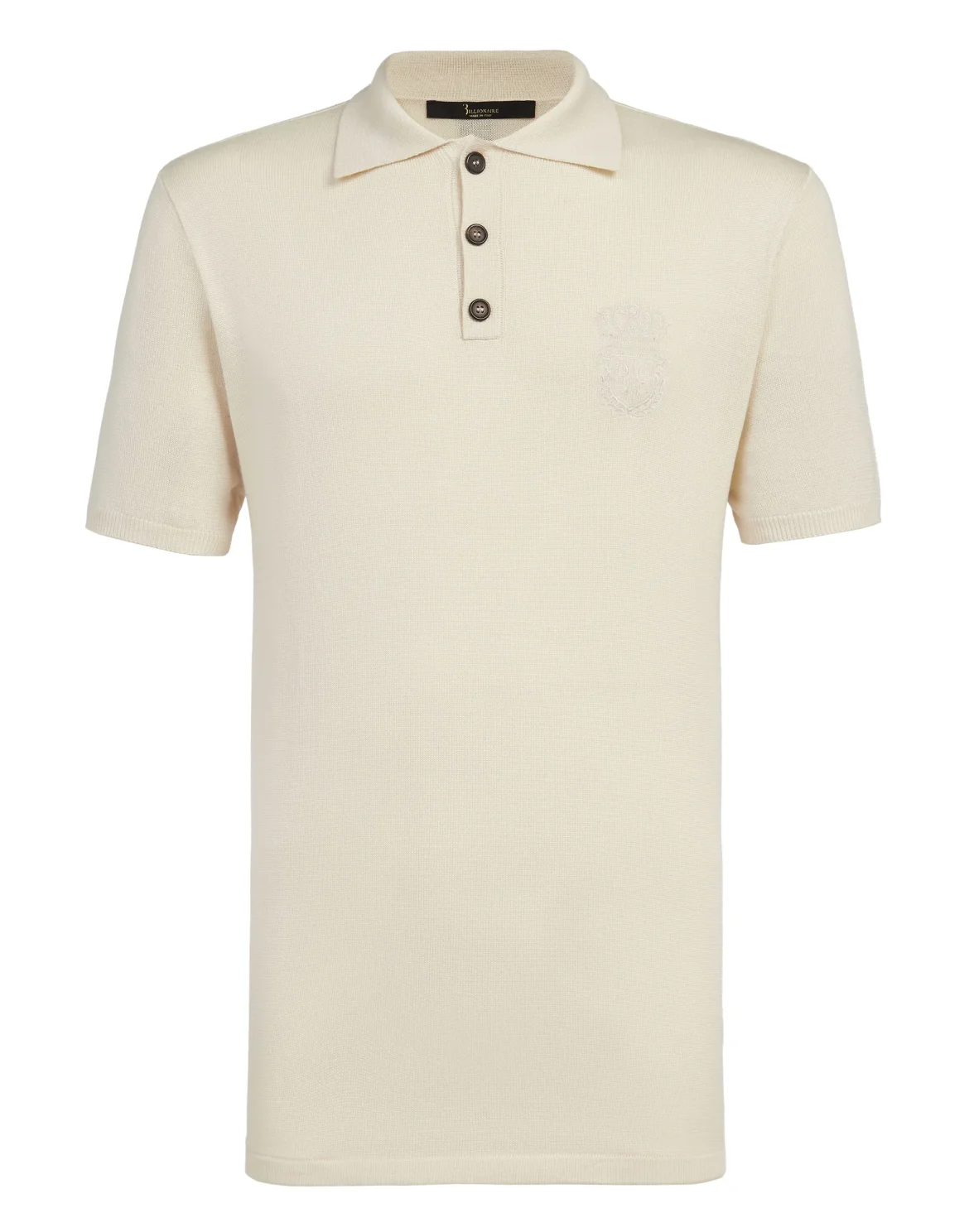 Pullover Polo-Neck SS Crest, цвет: Бежевый