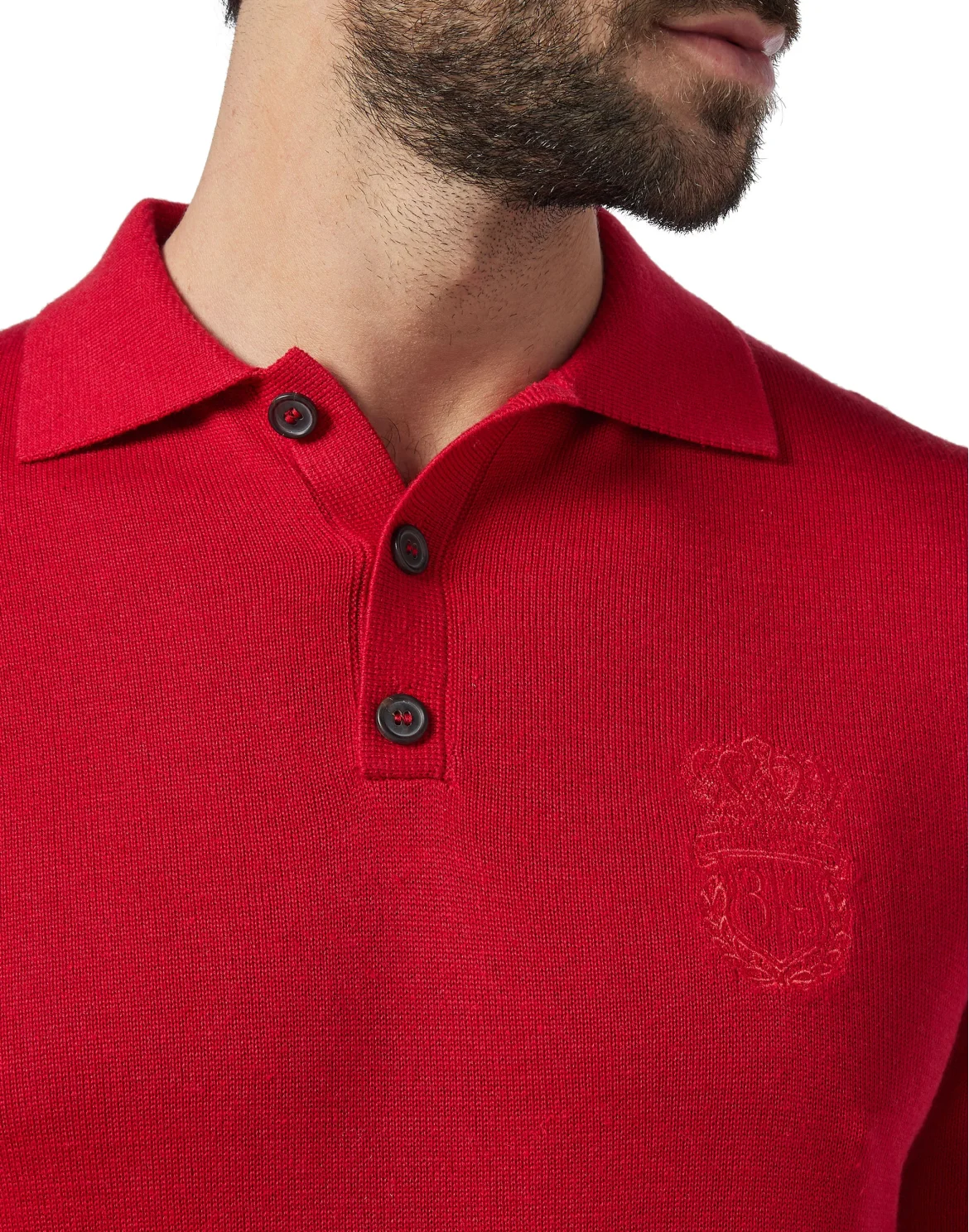 Pullover Polo-Neck SS Crest, цвет: Красный