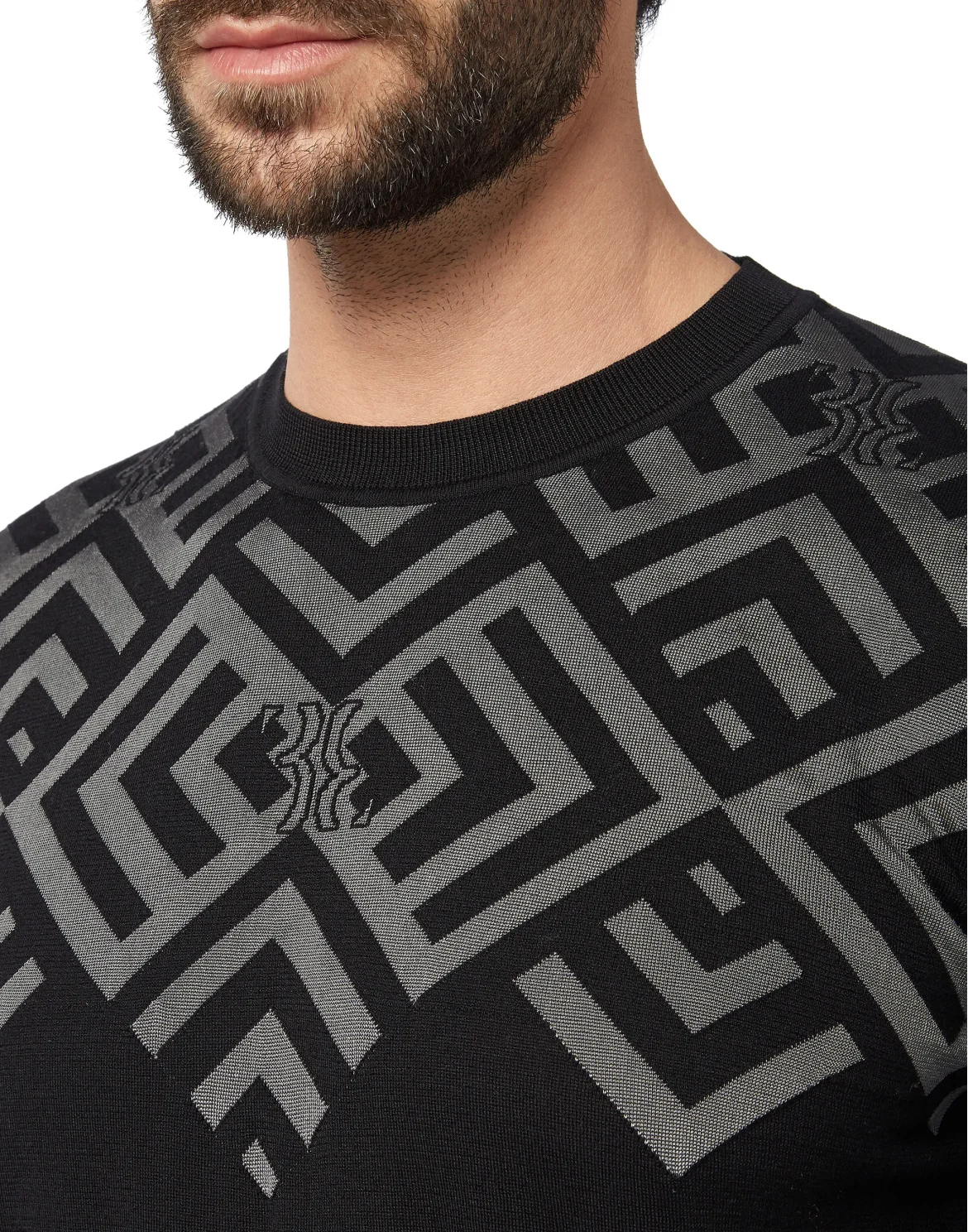 Pullover Round Neck LS Double B, цвет: Черный