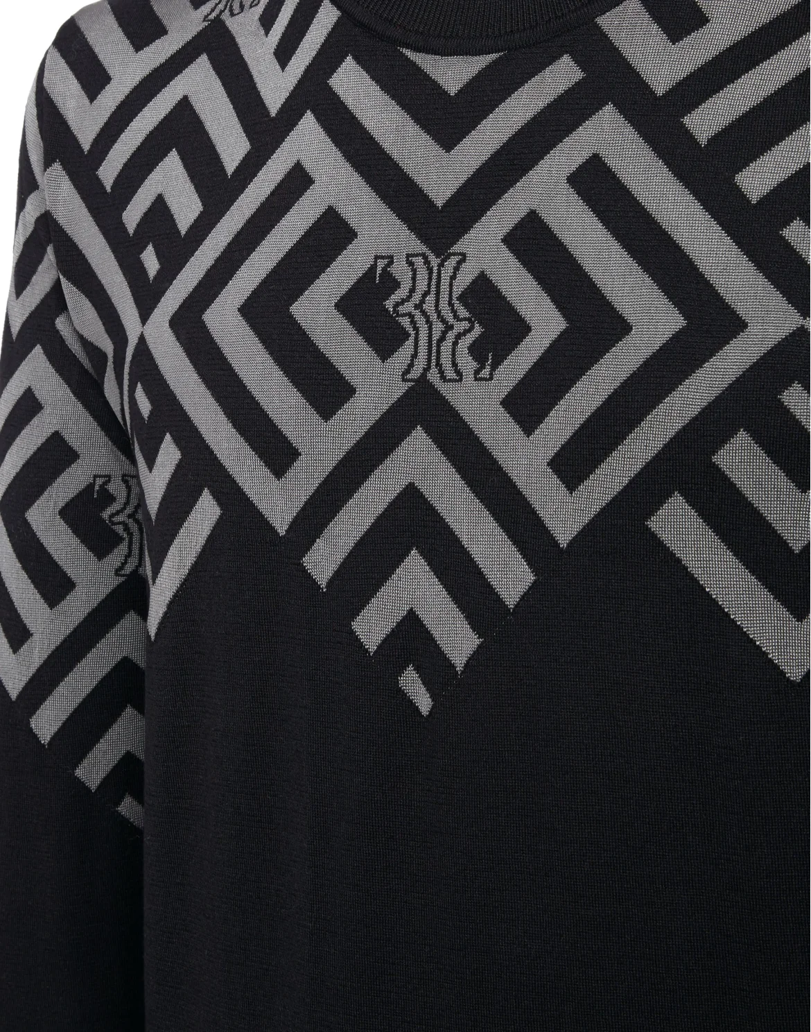 Pullover Round Neck LS Double B, цвет: Черный