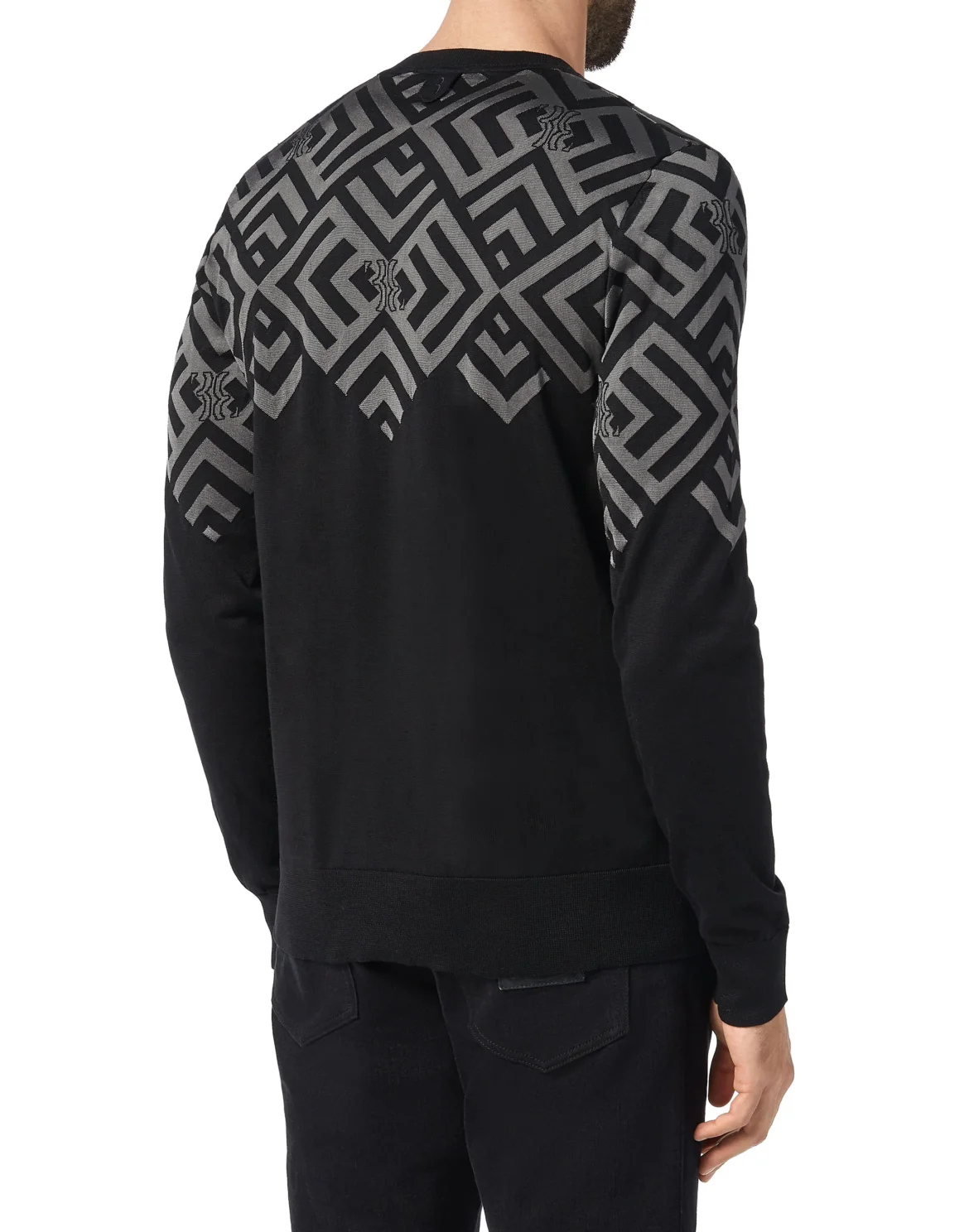 Pullover Round Neck LS Double B, цвет: Черный