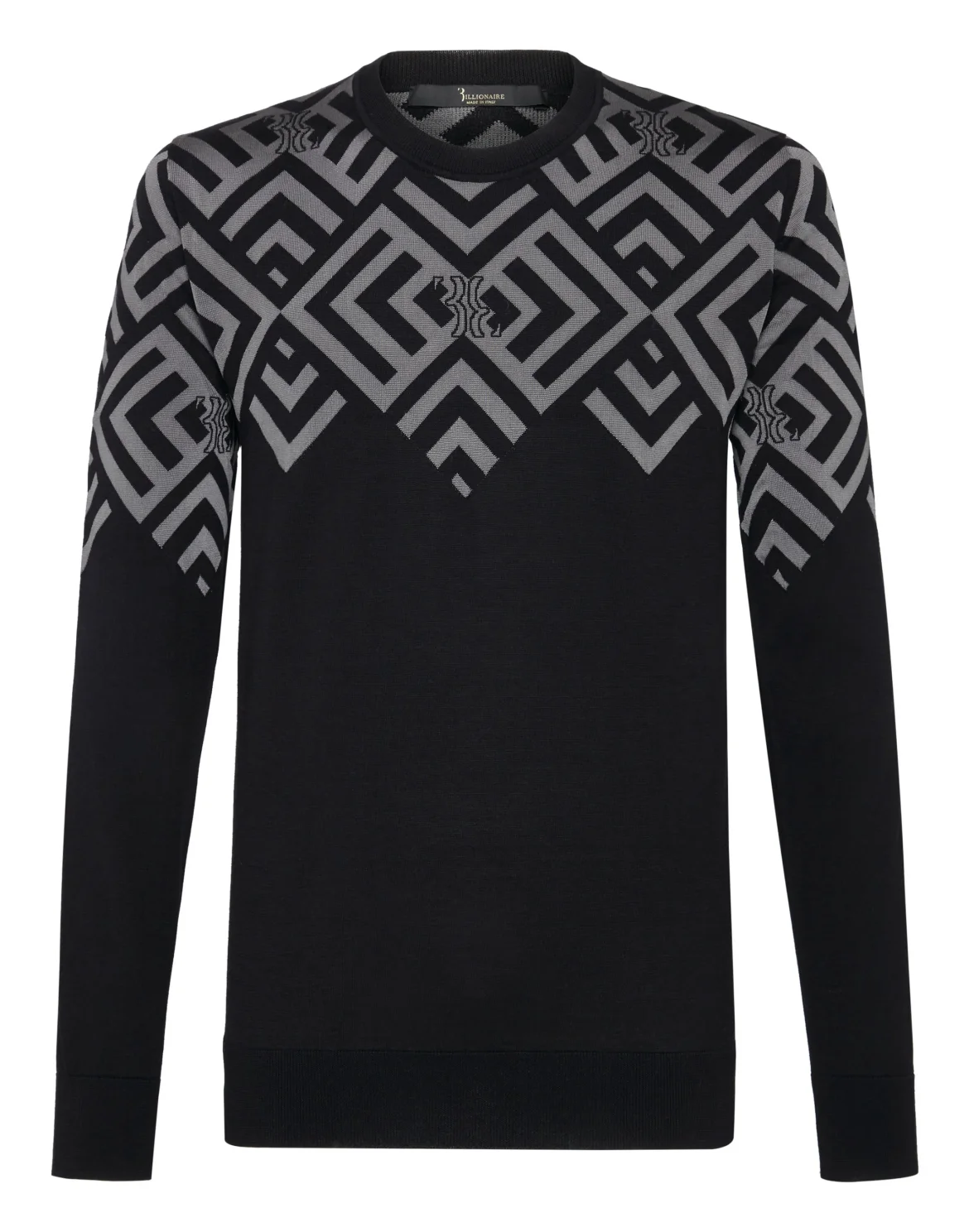 Pullover Round Neck LS Double B, цвет: Черный