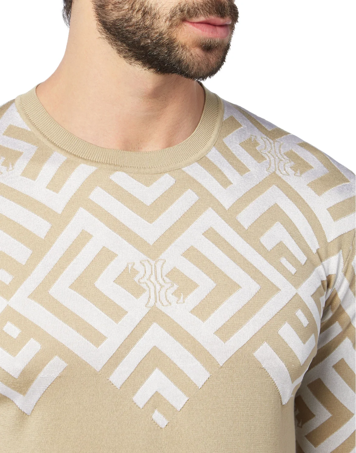Pullover Round Neck LS Double B, цвет: Бежевый