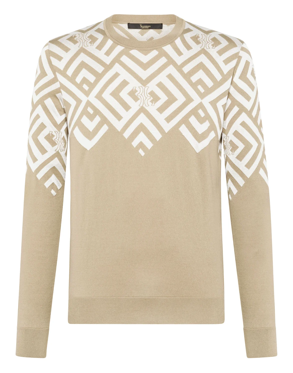 Pullover Round Neck LS Double B, цвет: Бежевый