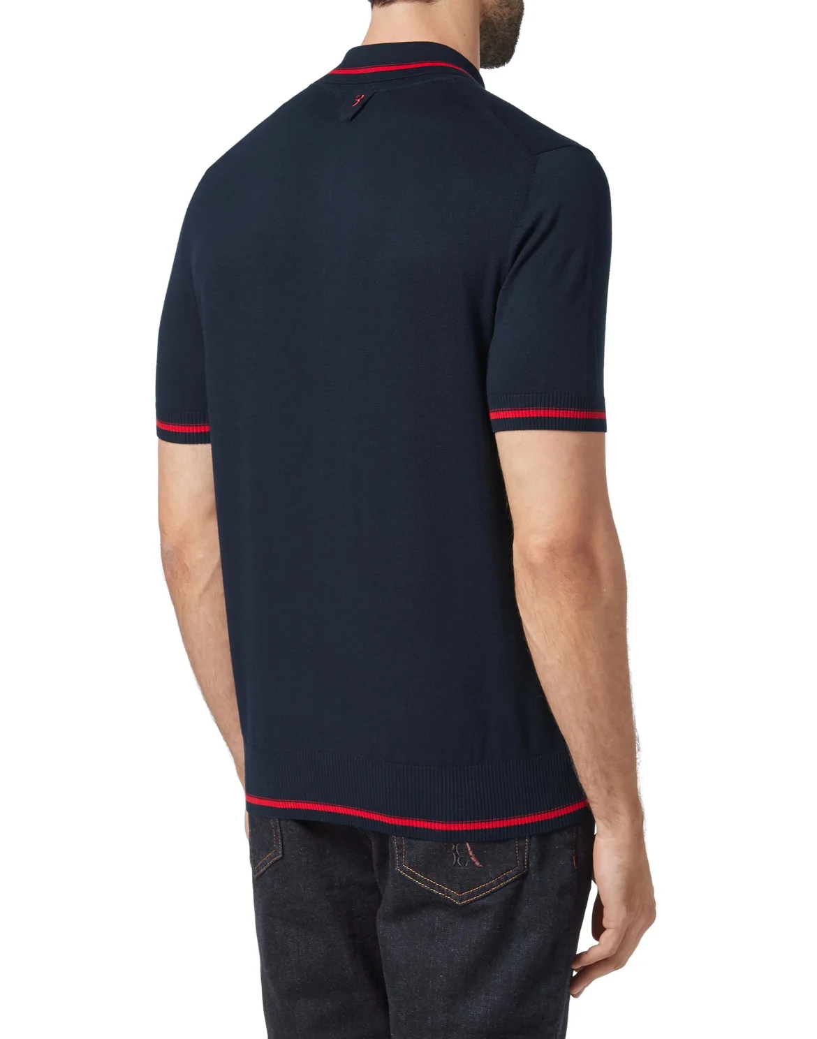 Pullover zip mock SS Double B, цвет: Синий