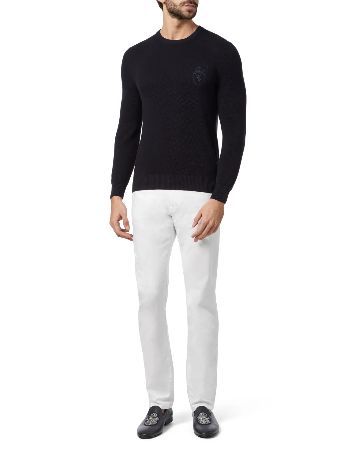 Pullover Round Neck LS Crest, цвет: Синий