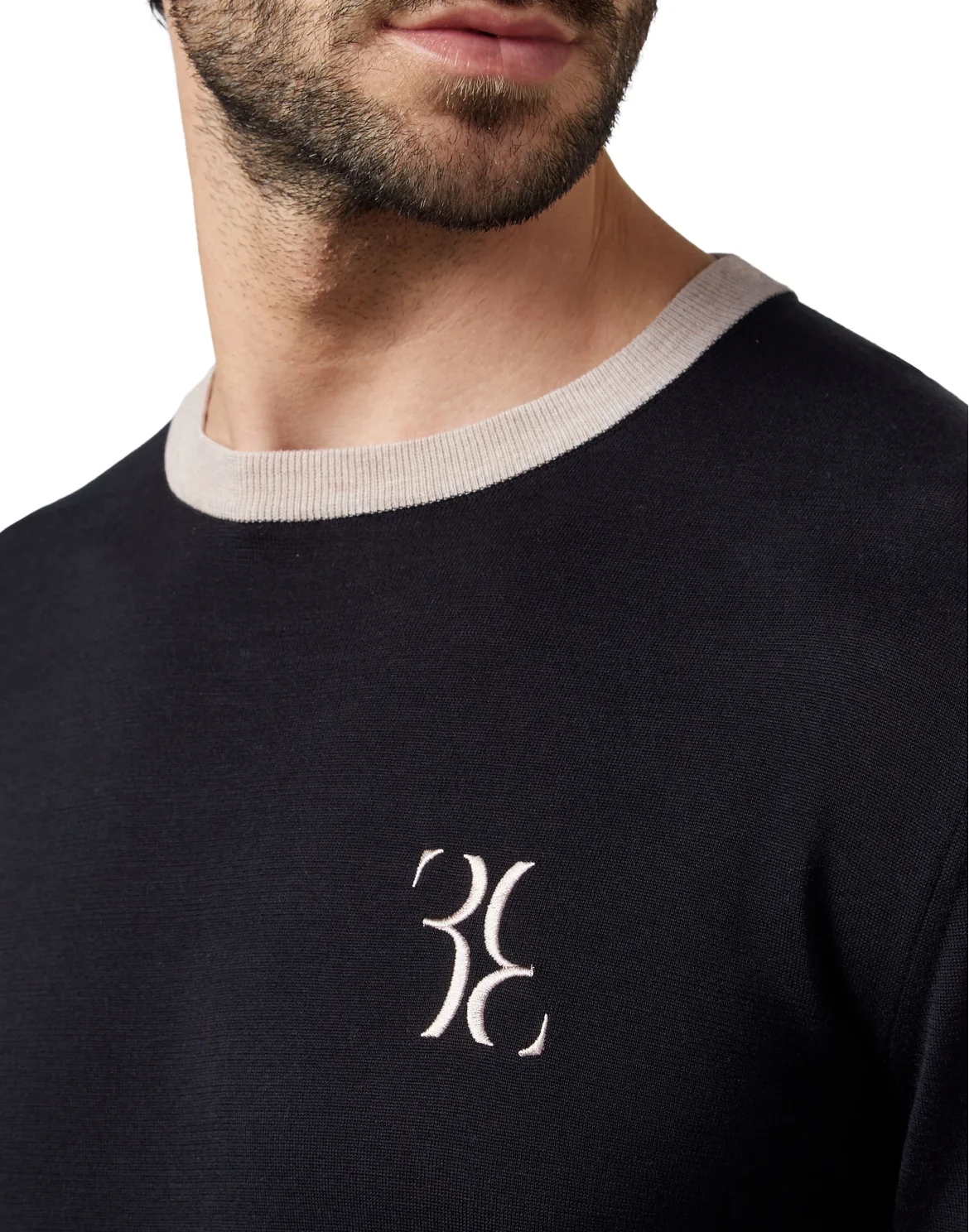 Pullover Round Neck LS Double B, цвет: Черный