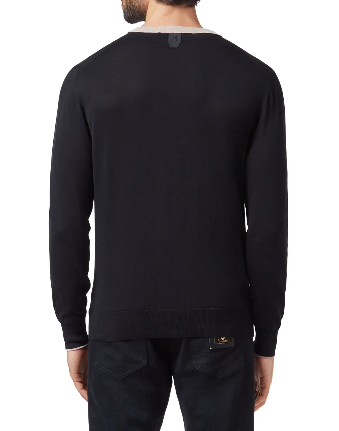 Pullover Round Neck LS Double B, цвет: Черный