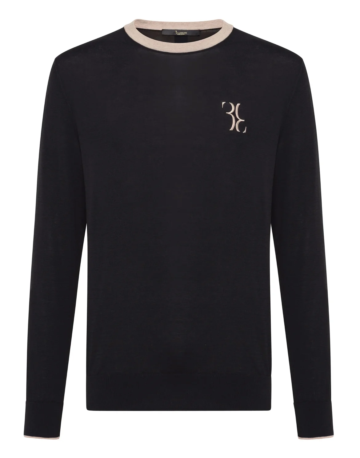 Pullover Round Neck LS Double B, цвет: Черный
