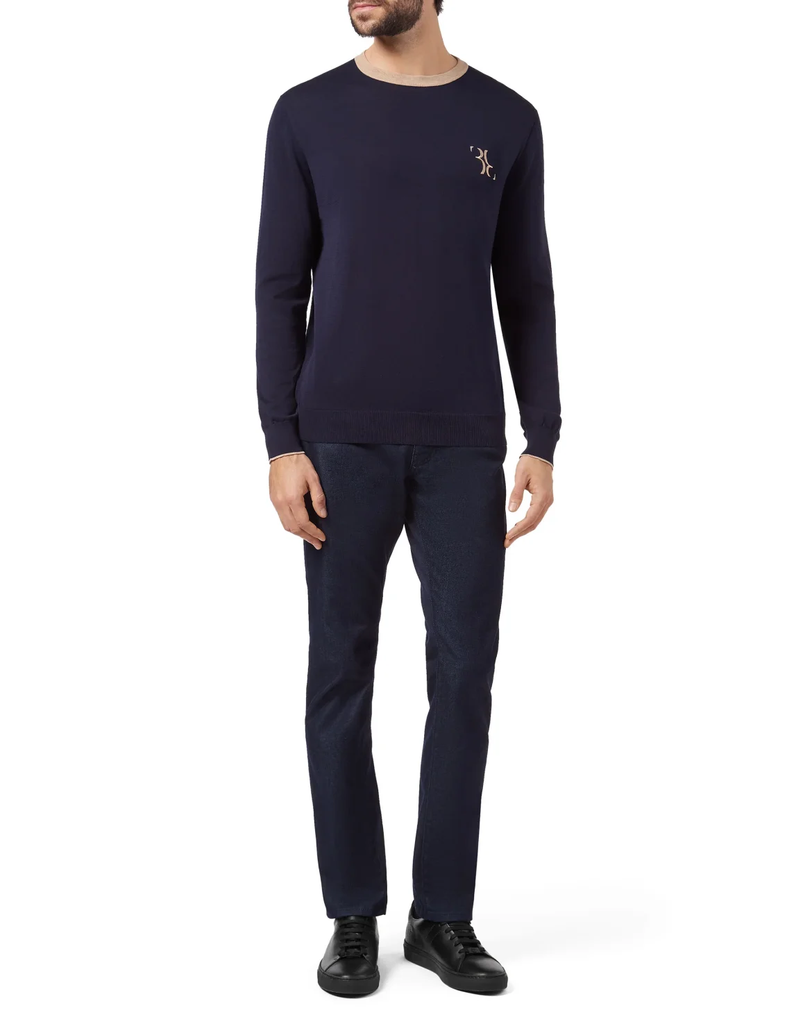 Pullover Round Neck LS Double B, цвет: Синий