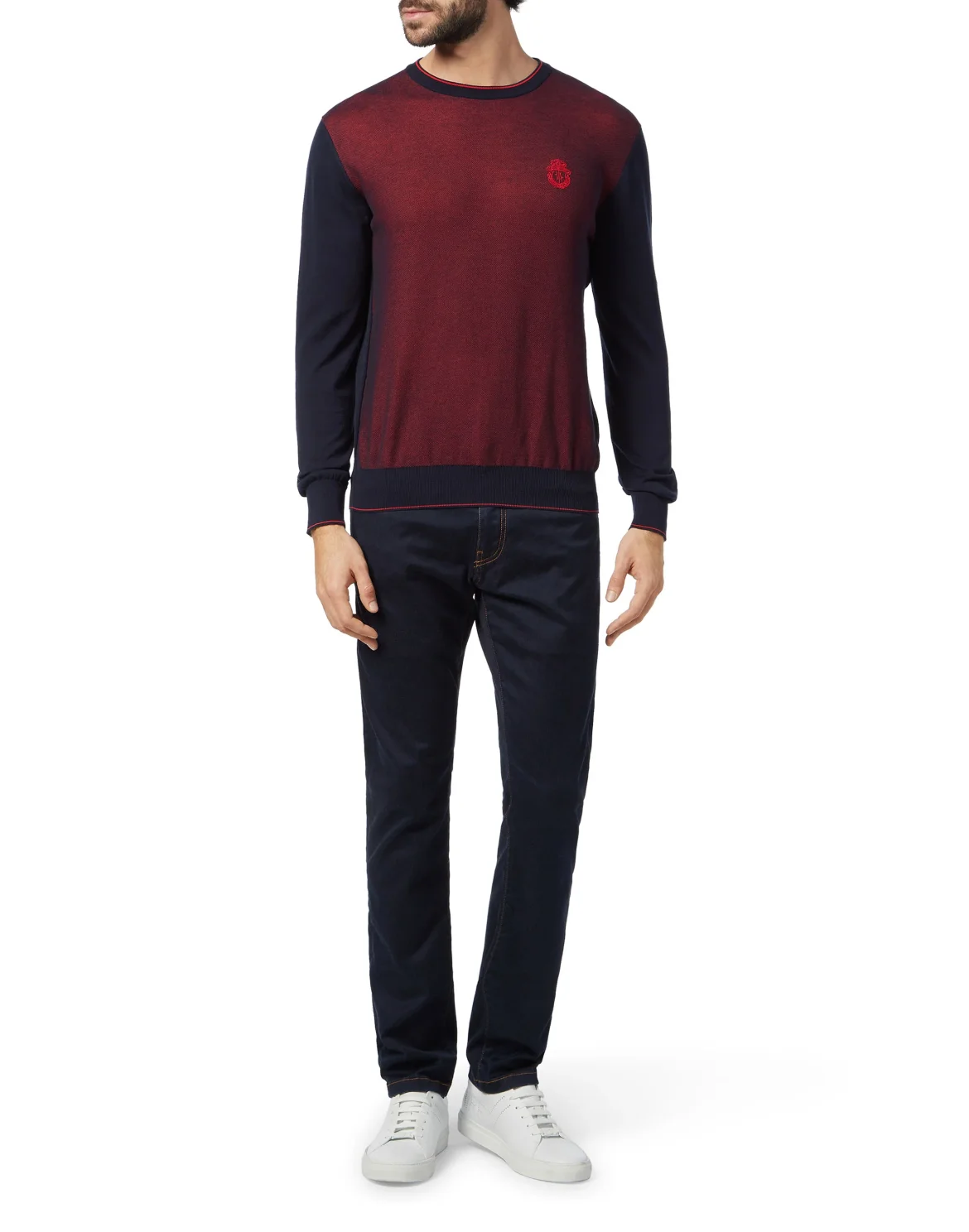 Pullover Round Neck LS Crest, цвет: Синий