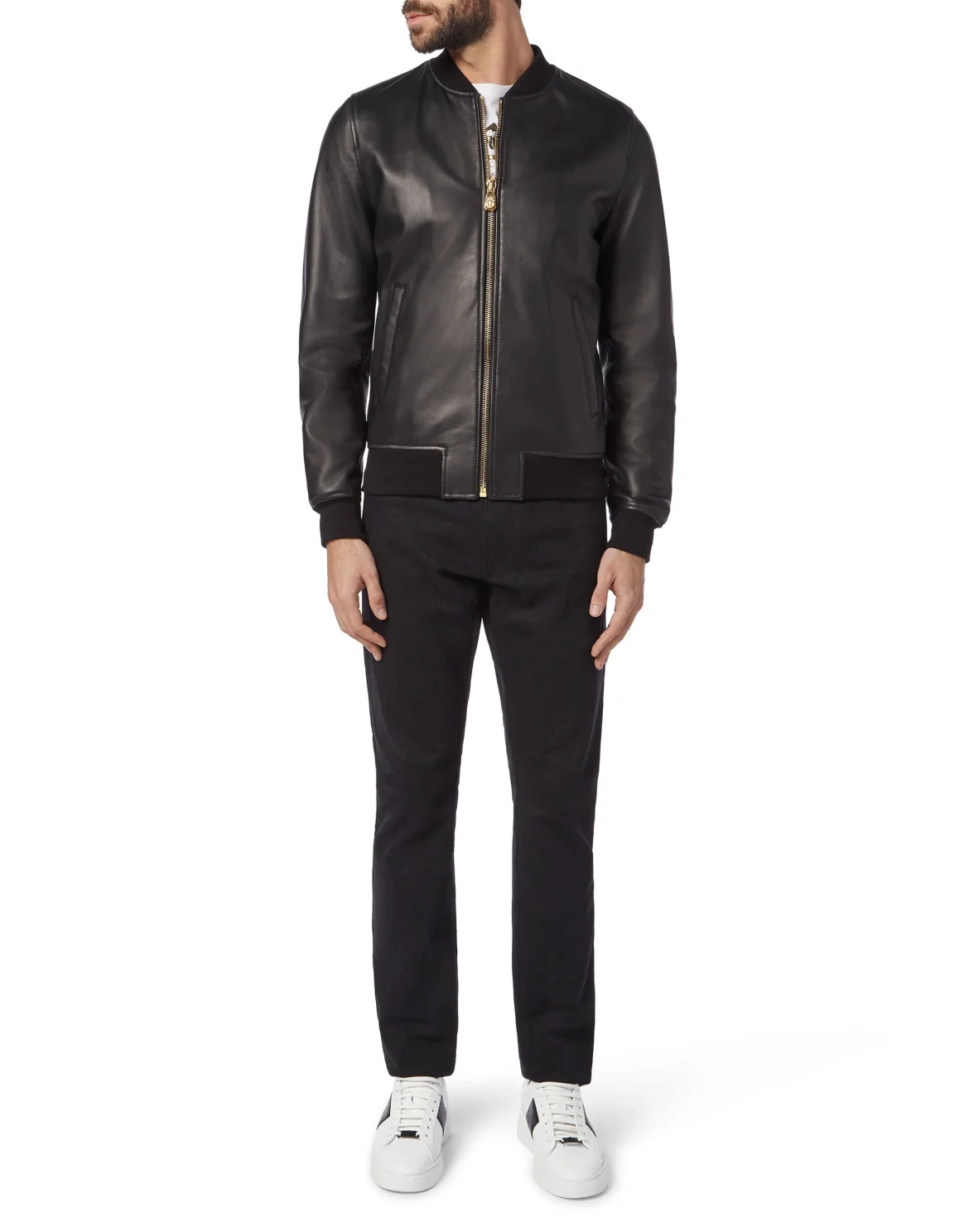 Leather Bomber Members only, цвет: Черный