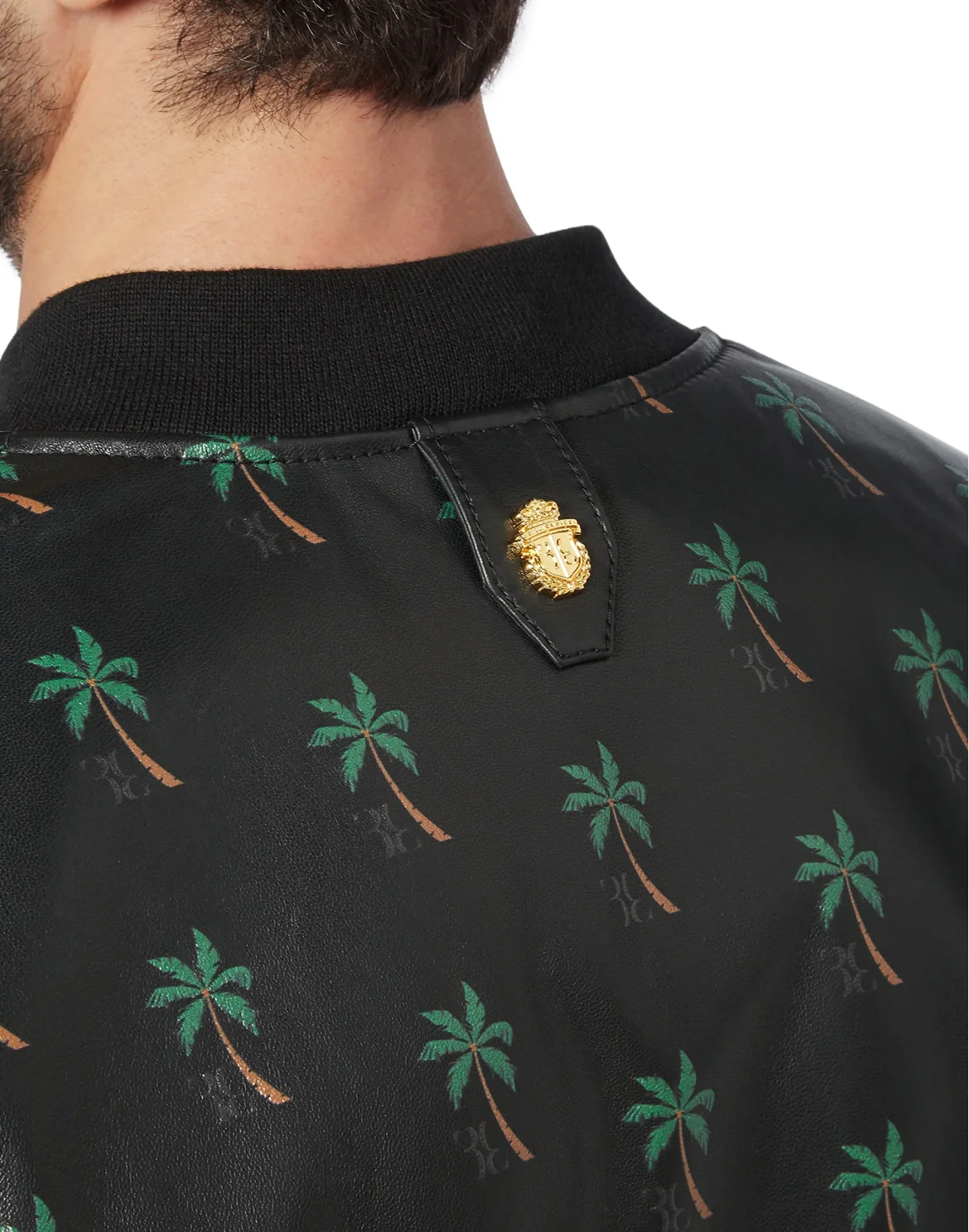 Leather Bomber Palms, цвет: Черный