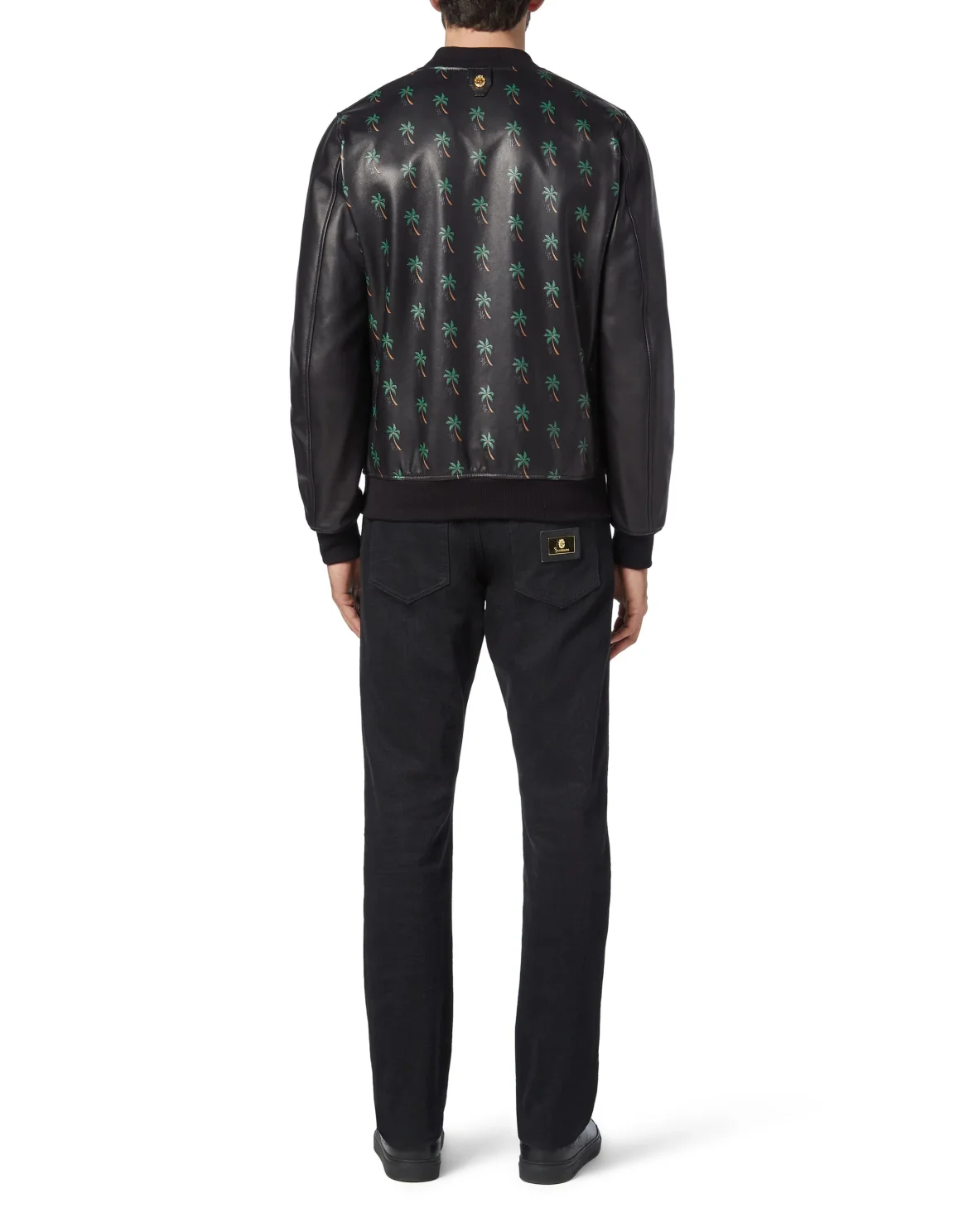 Leather Bomber Palms, цвет: Черный