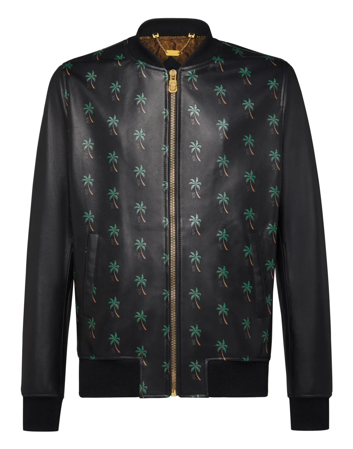 Leather Bomber Palms, цвет: Черный