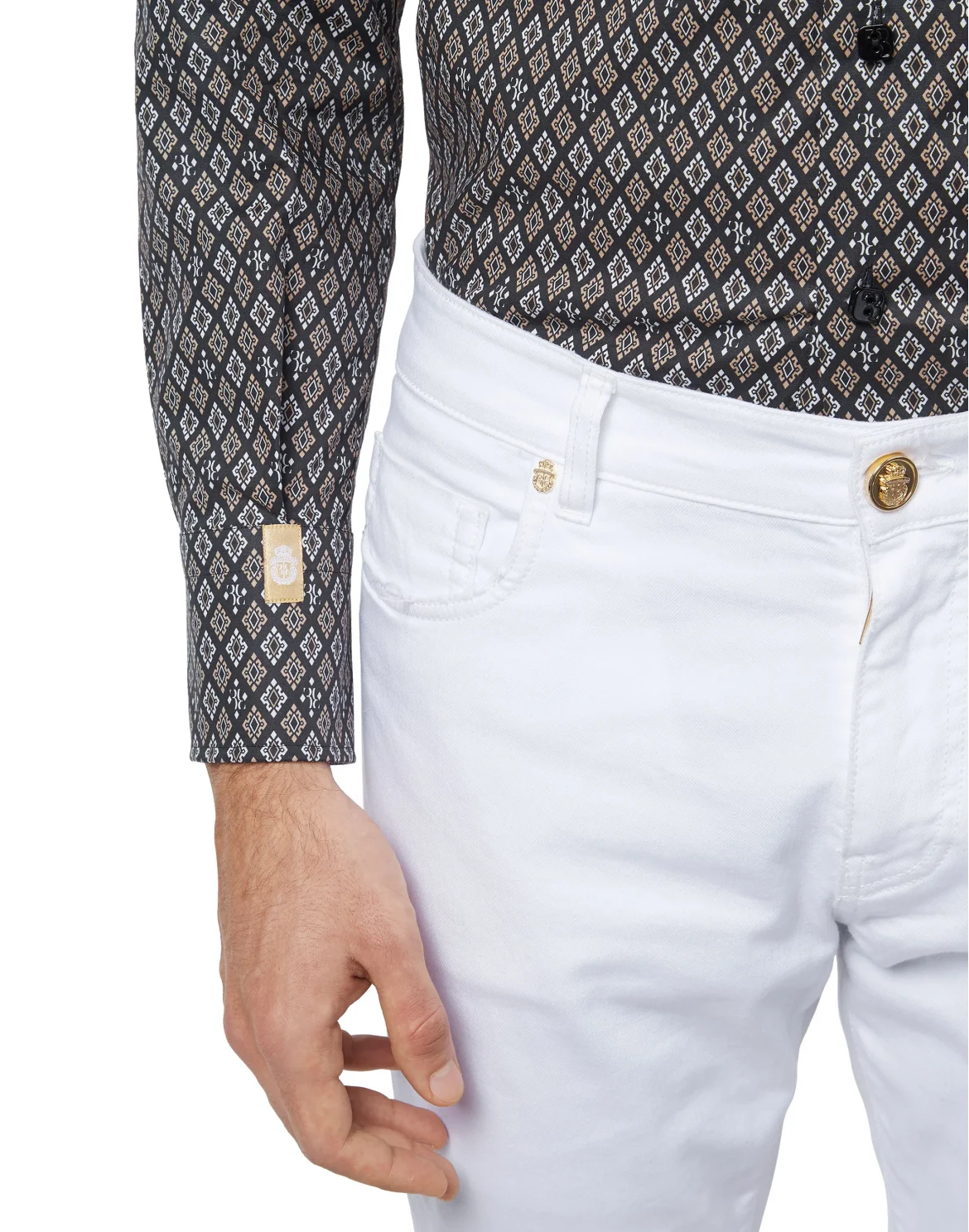 Shirt Silver Cut LS/Flavio Geometric, цвет: Черный