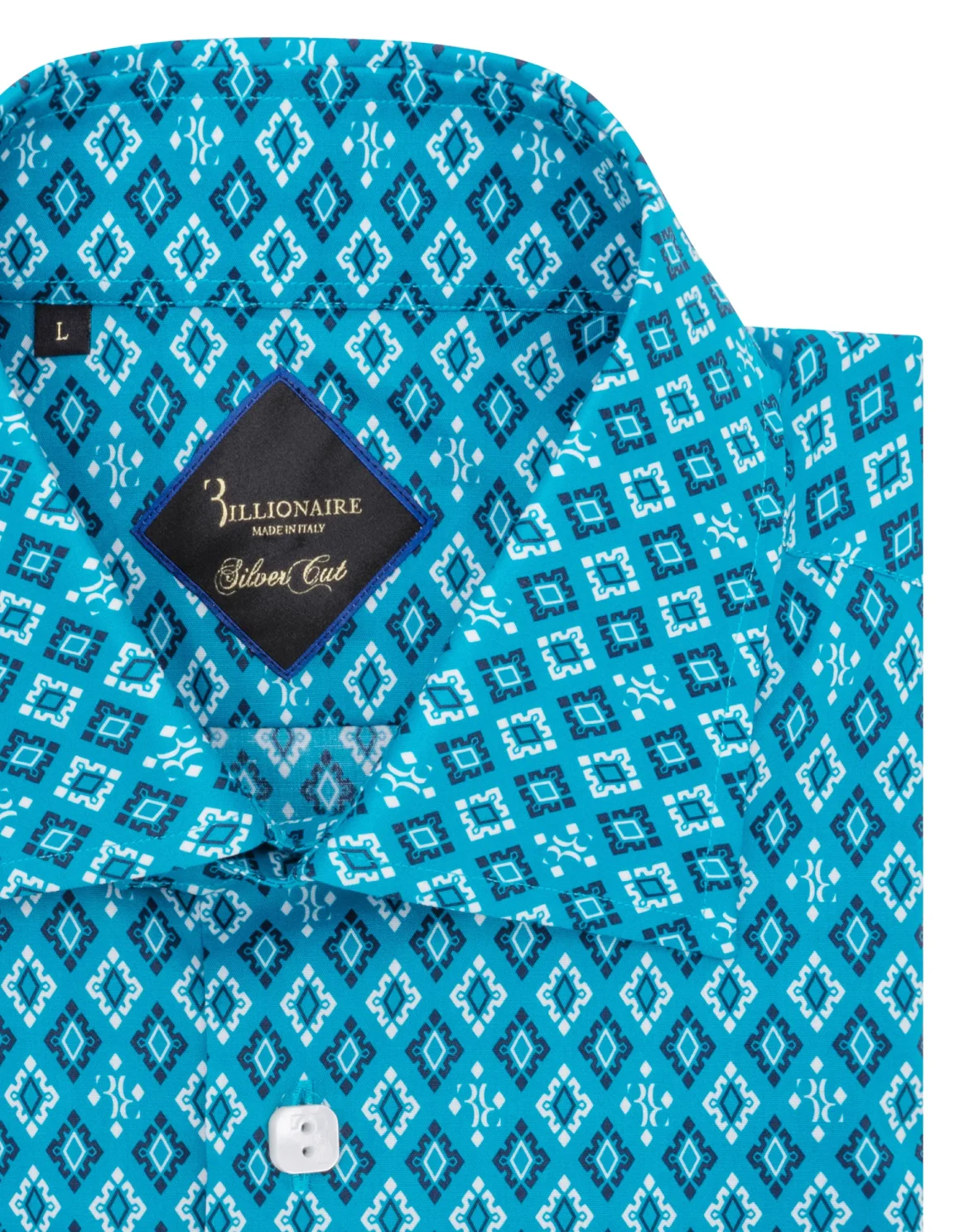 Shirt Silver Cut LS/Flavio Geometric, цвет: Бирюзовый