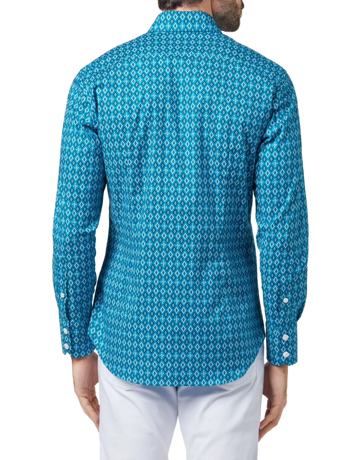 Shirt Silver Cut LS/Flavio Geometric, цвет: Бирюзовый