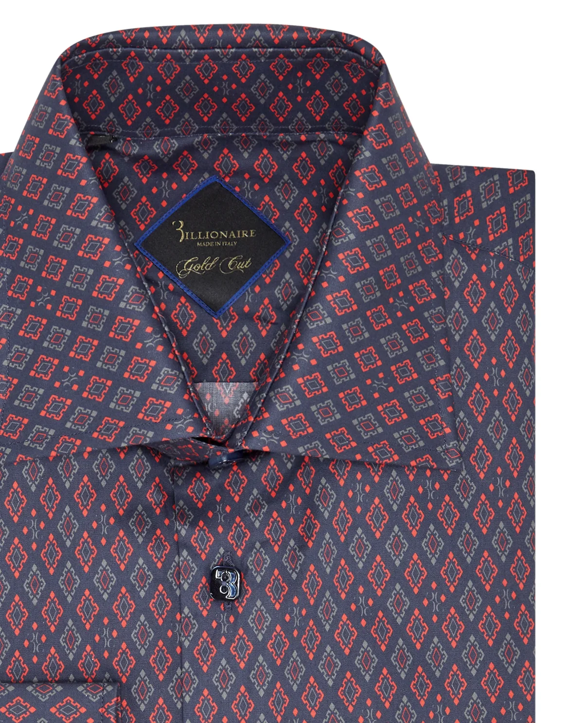 Shirt Gold Cut LS/Flavio Geometric, цвет: Синий