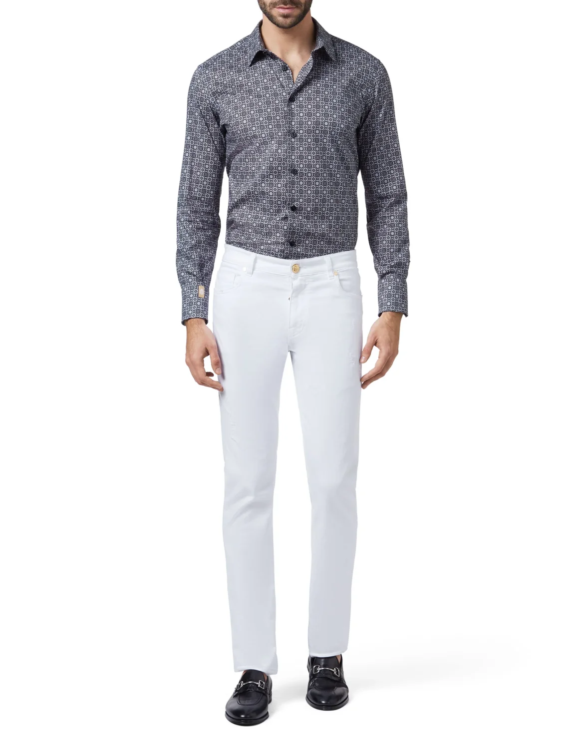 Shirt Silver Cut LS/Cristal Geometric, цвет: Черный