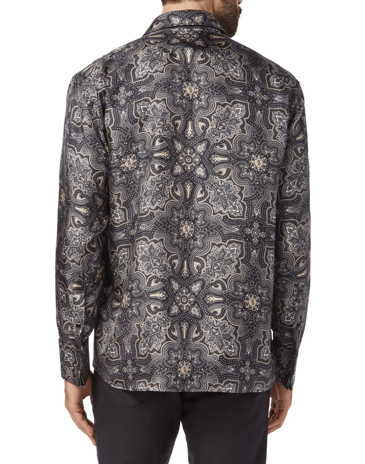 Shirt Gold Cut LS/Milano Paisley, цвет: Черный