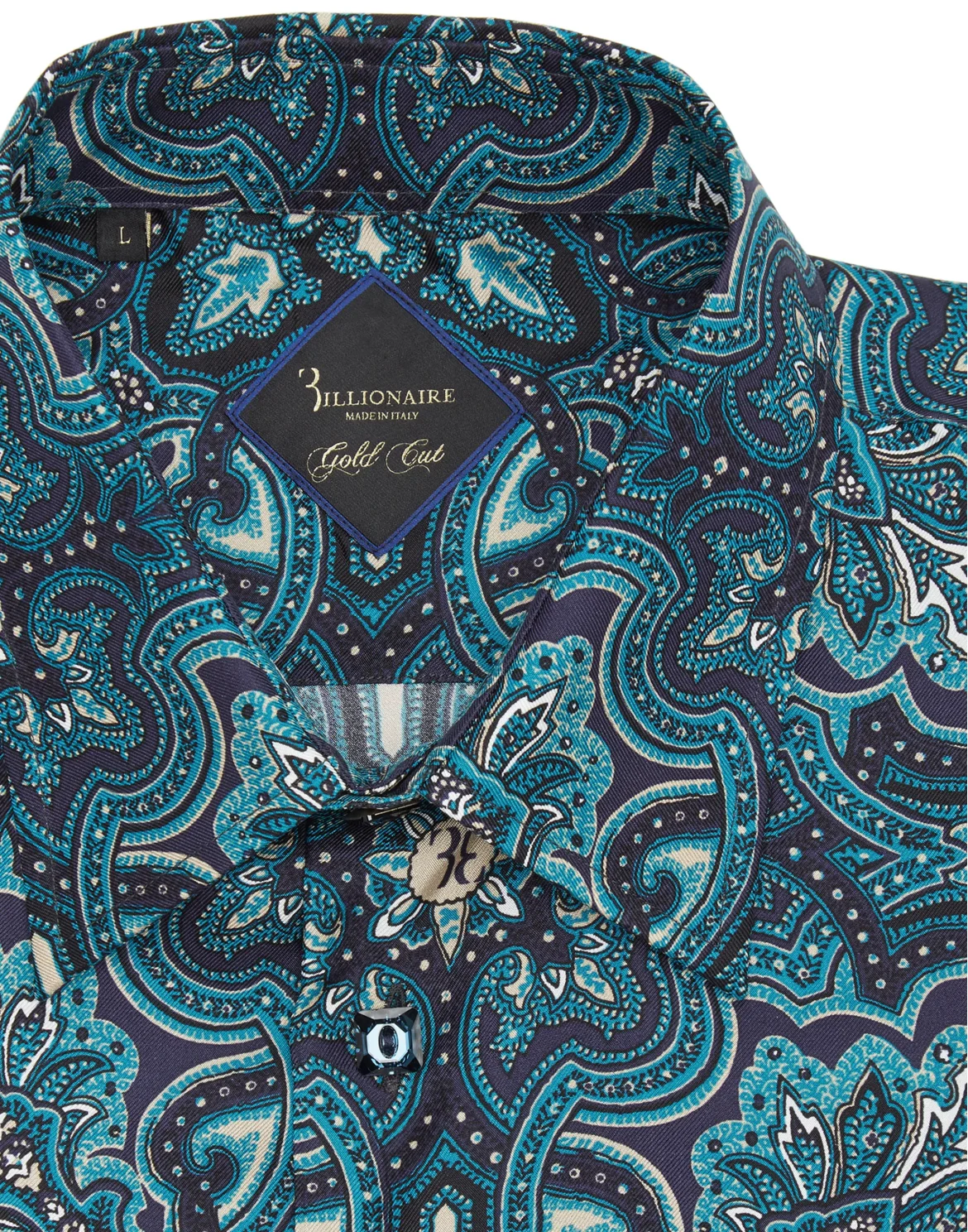 Shirt Gold Cut LS/Milano Paisley, цвет: Синий