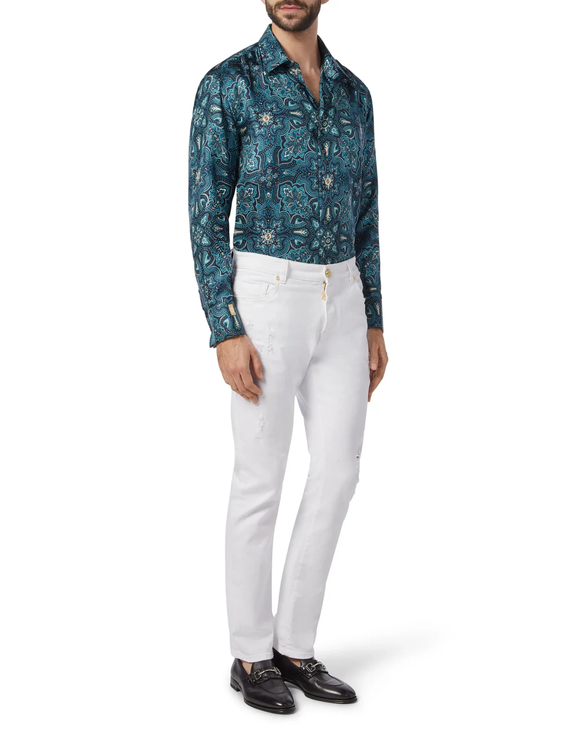 Shirt Gold Cut LS/Milano Paisley, цвет: Синий