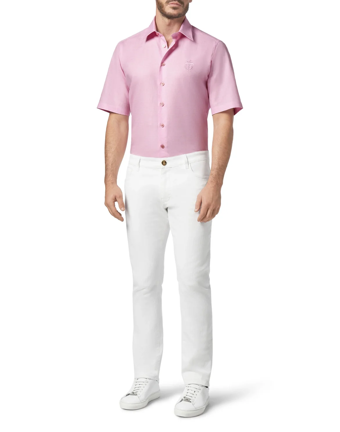 Shirt Silver Cut SS/Milano Crest, цвет: Розовый