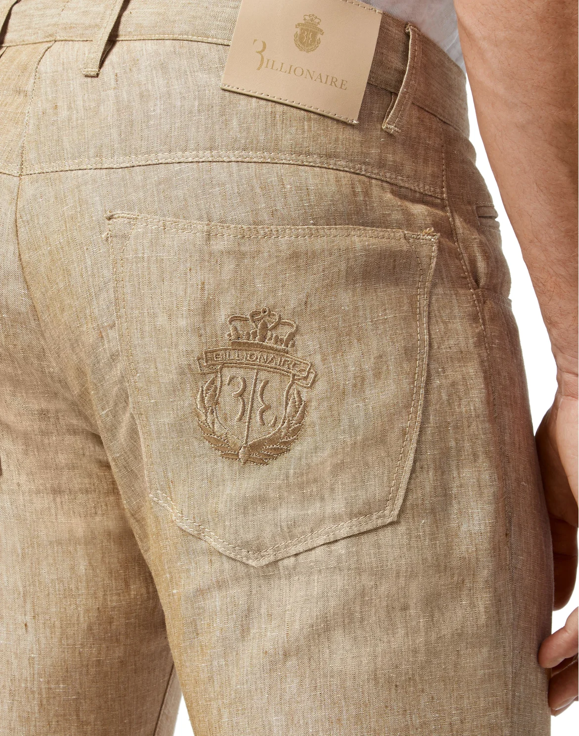 Slim Trousers Crest, цвет: Бежевый
