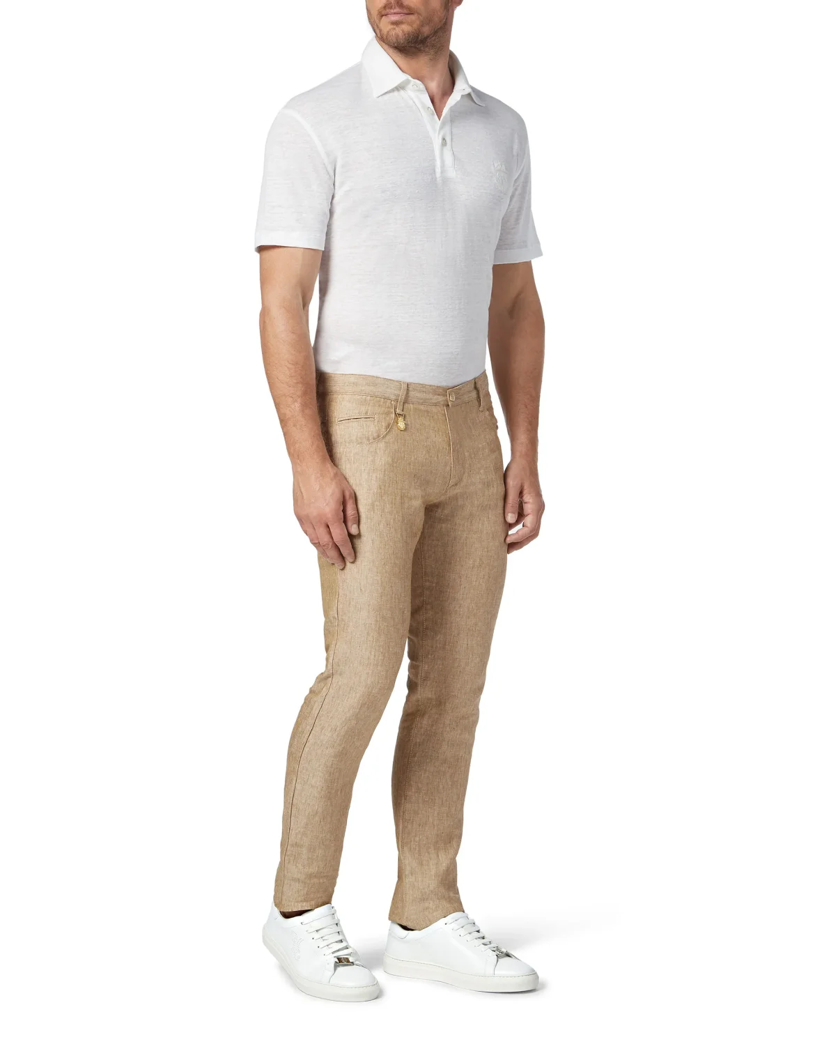 Slim Trousers Crest, цвет: Бежевый