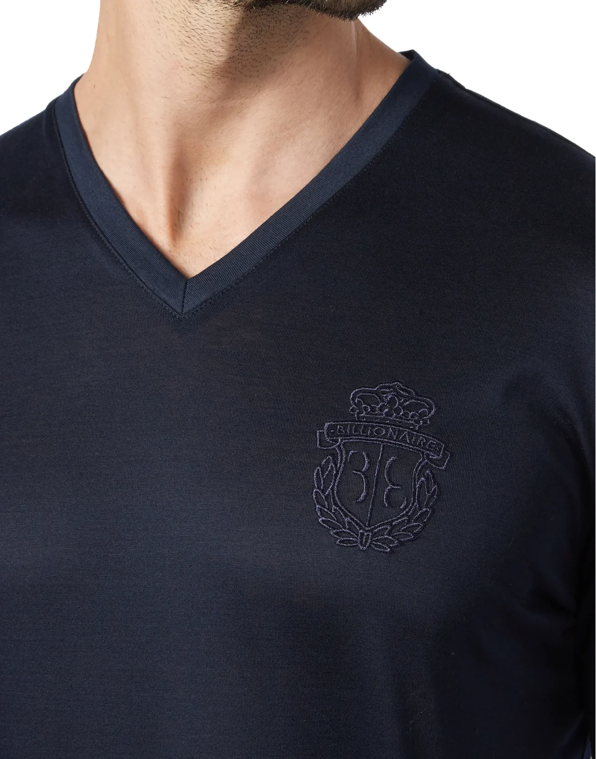 T-shirt V-Neck SS Crest, цвет: Синий