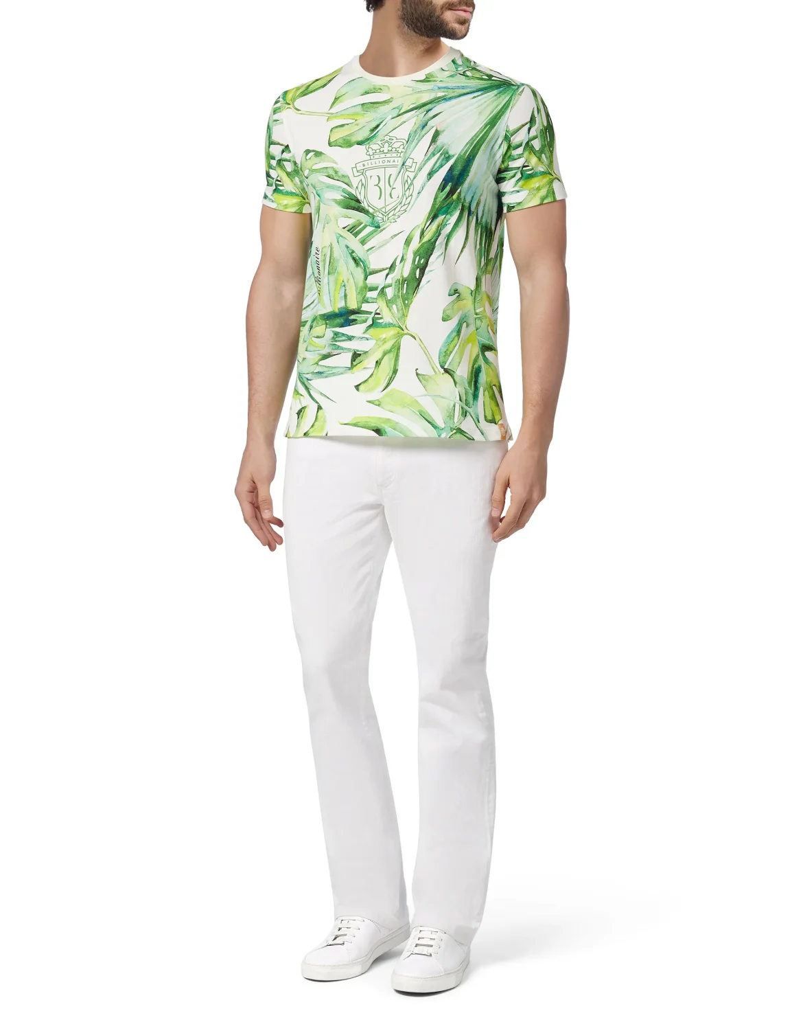 T-shirt Round Neck SS Palms, цвет: Белый