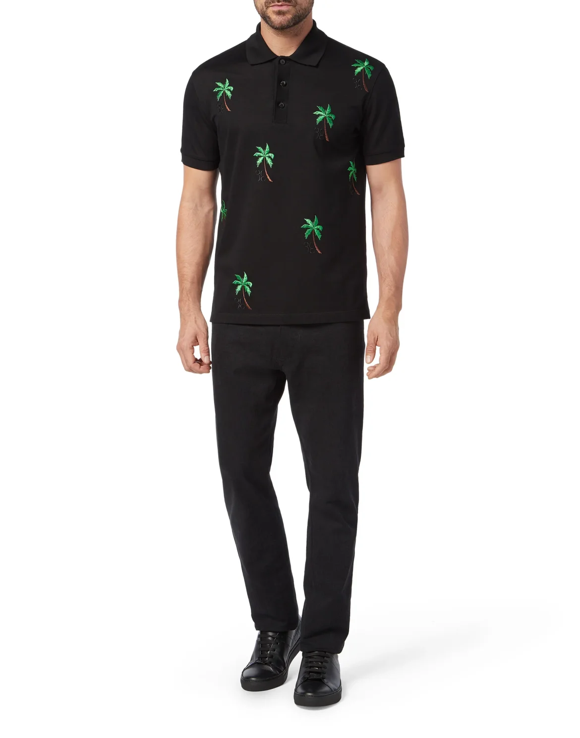 Polo shirt SS Palms, цвет: Черный