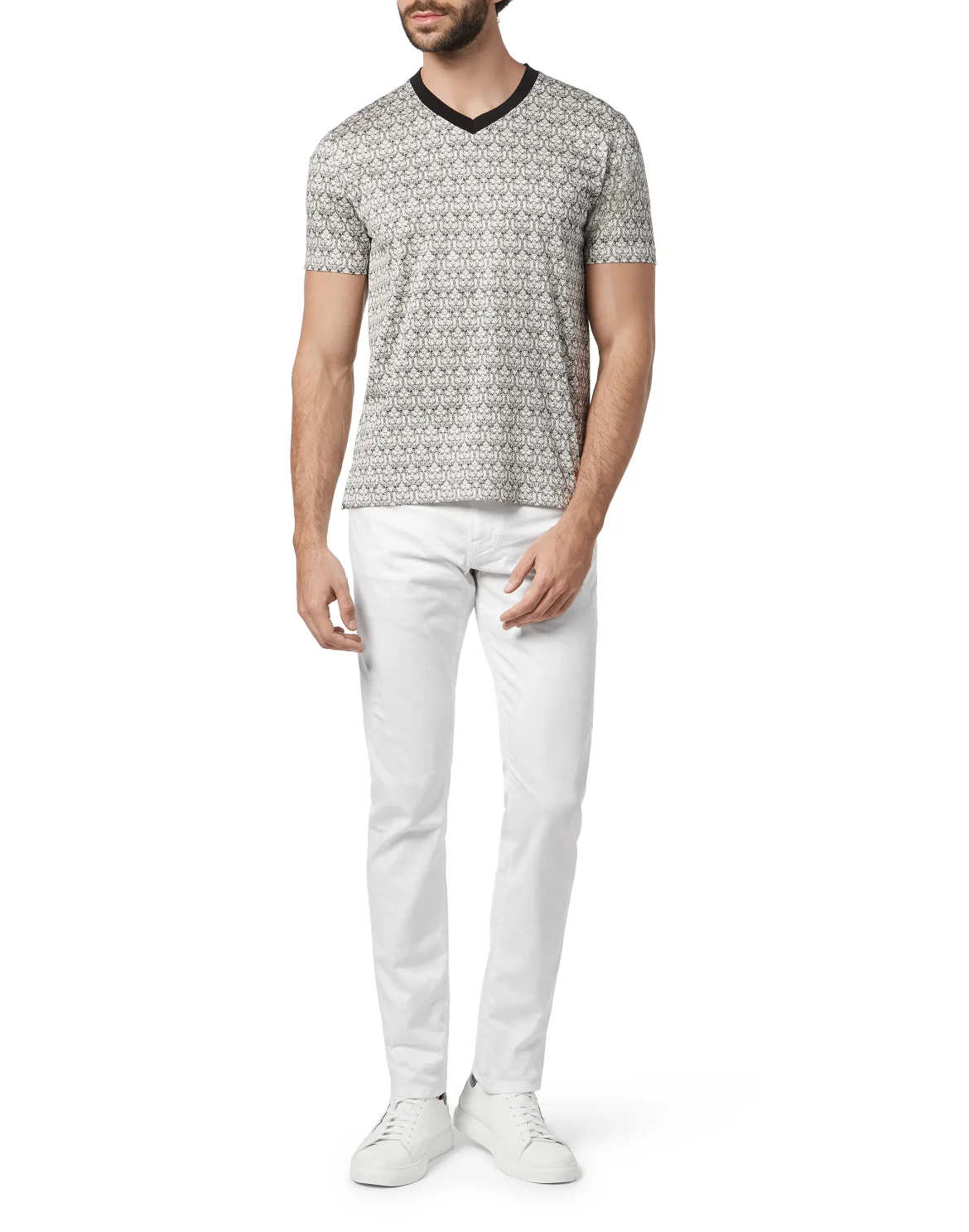 T-shirt V-Neck SS Lion, цвет: Белый