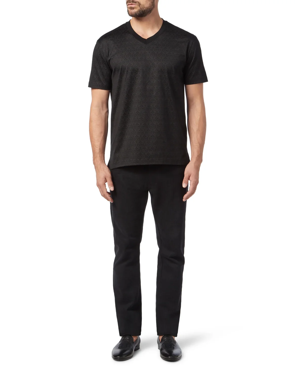 T-shirt V-Neck SS Lion, цвет: Черный