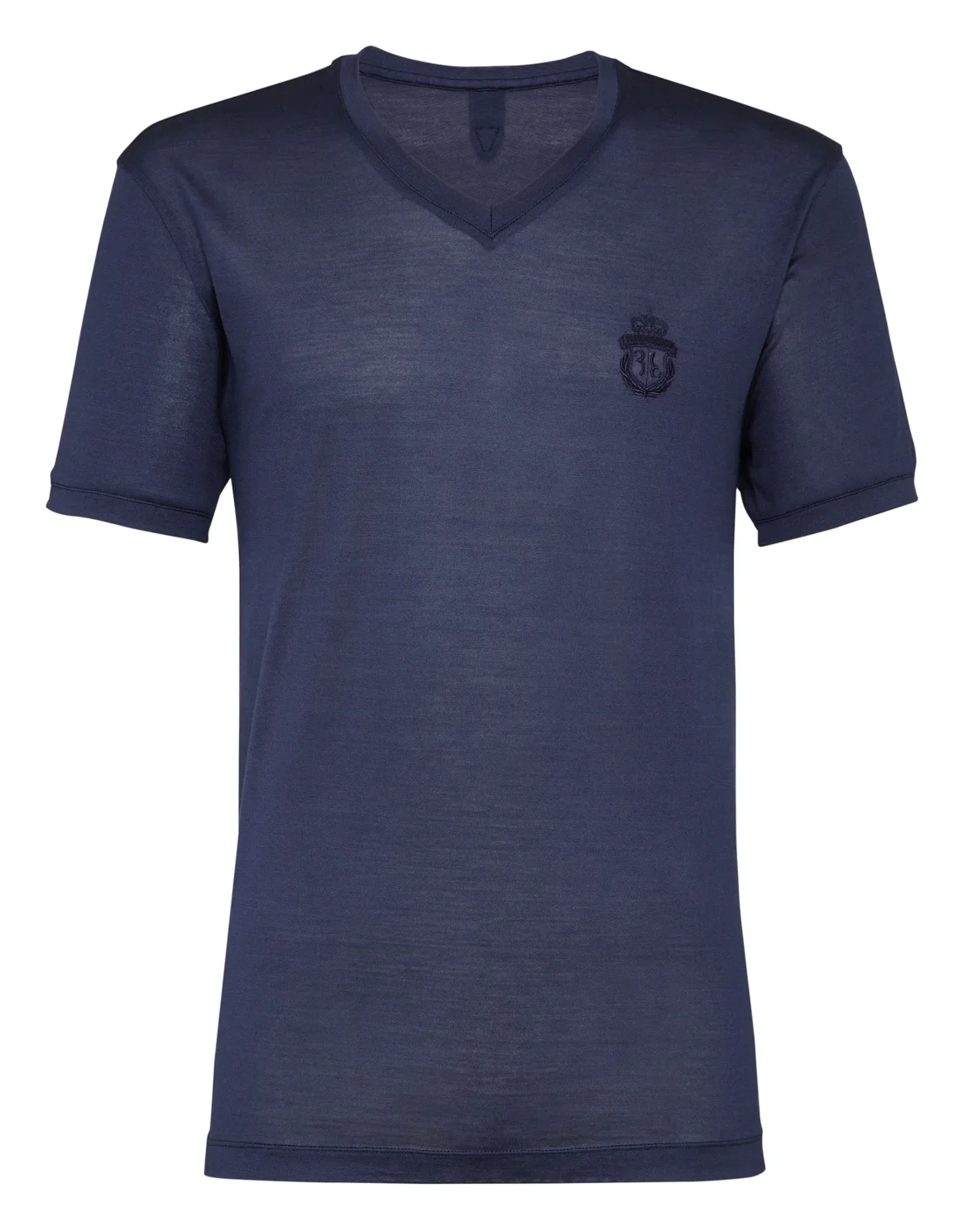T-shirt V Neck SS Crest, цвет: Синий